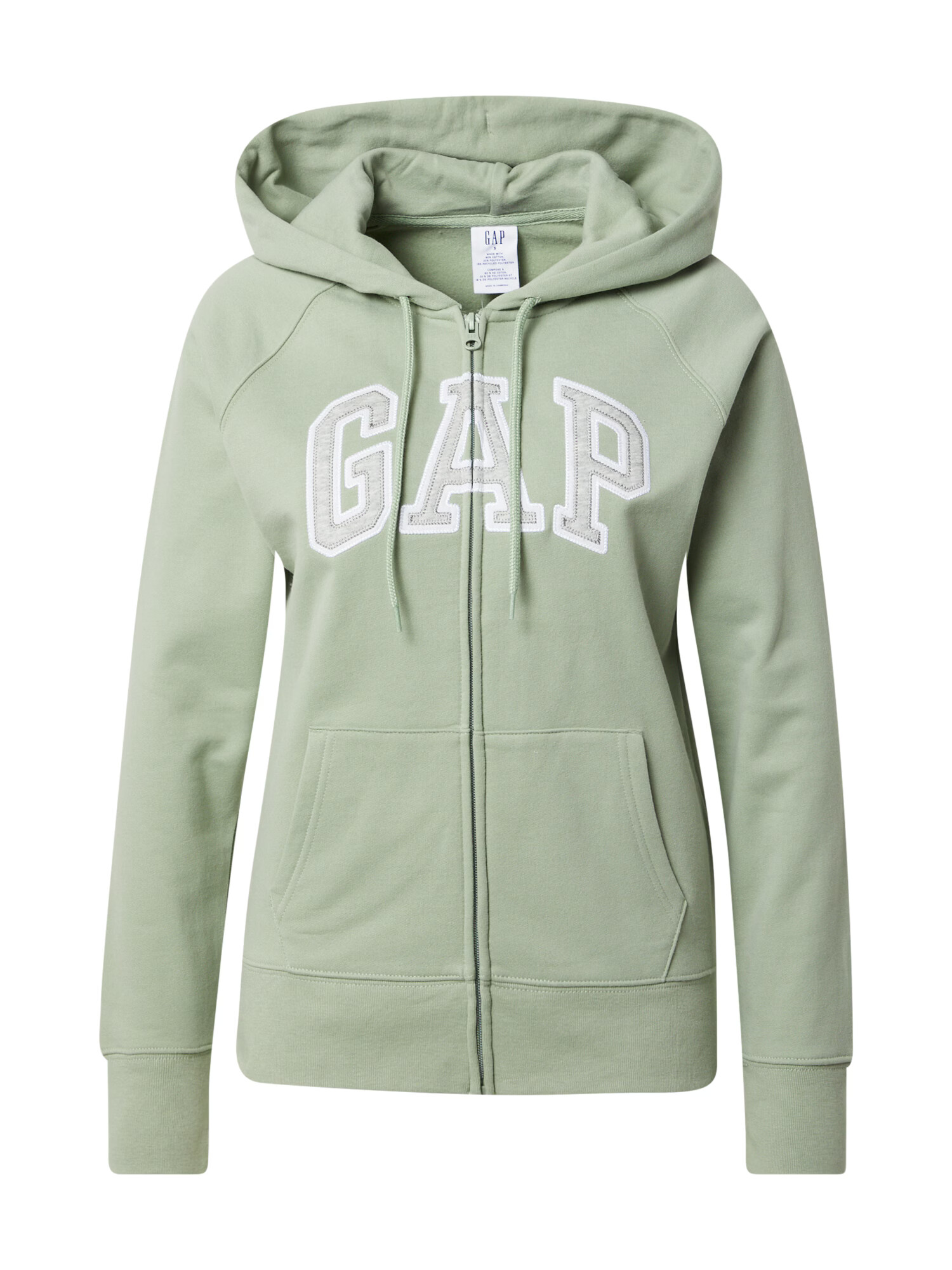 GAP Hanorac gri / verde pastel / alb - Pled.ro