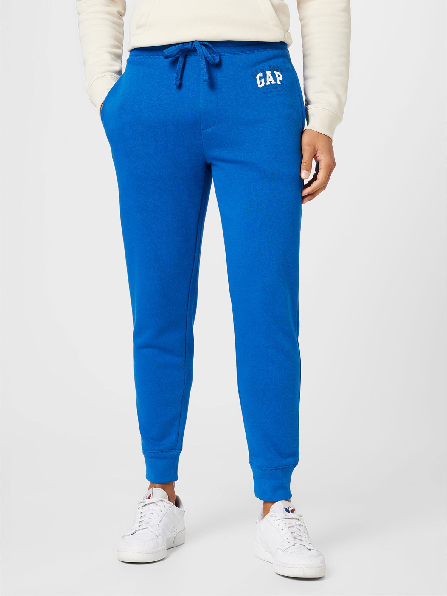 GAP Pantaloni albastru regal / alb - Pled.ro