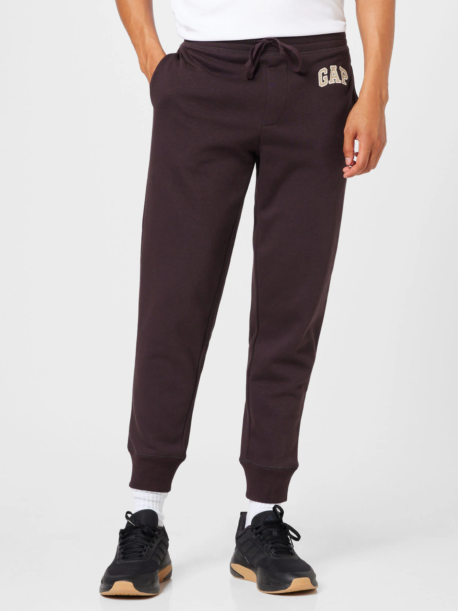 GAP Pantaloni bej / maro mokka / alb - Pled.ro