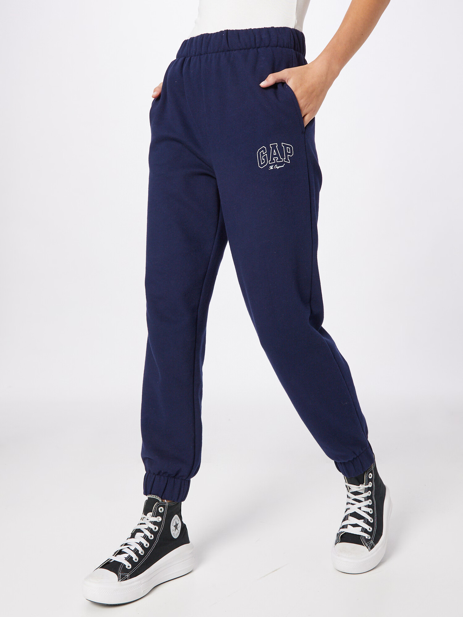 GAP Pantaloni bleumarin / alb - Pled.ro