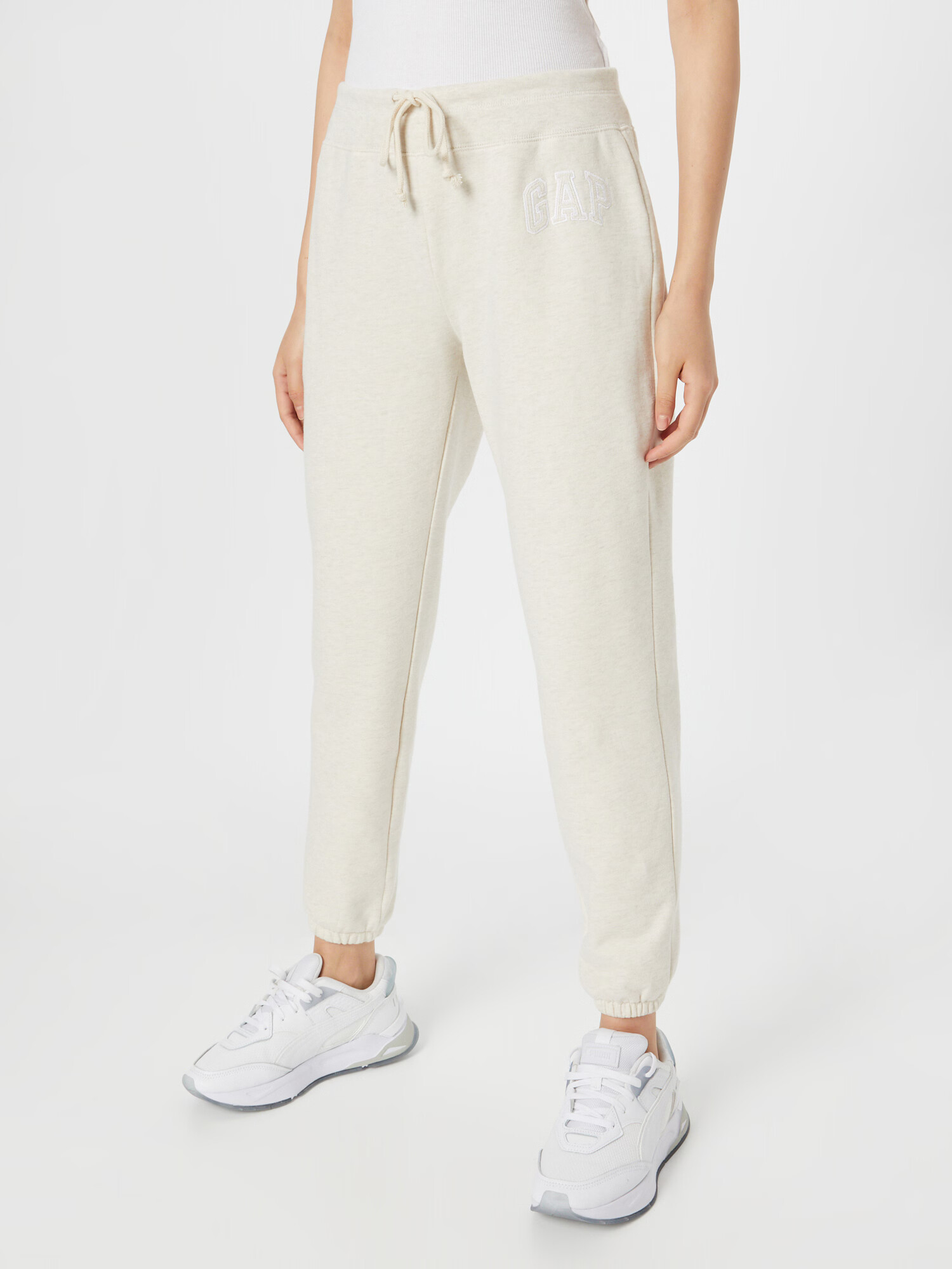 GAP Pantaloni crem / alb - Pled.ro