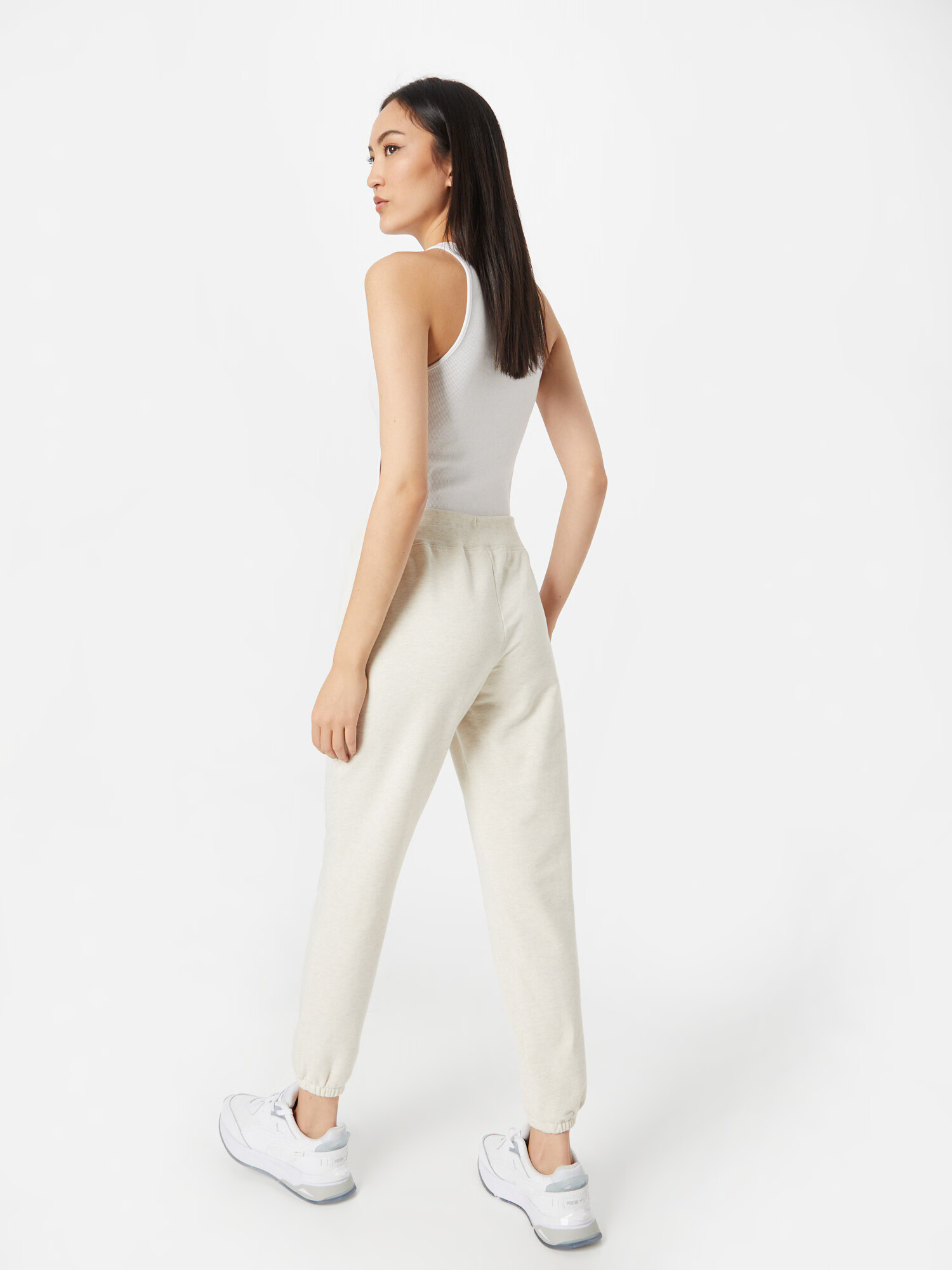 GAP Pantaloni crem / alb - Pled.ro