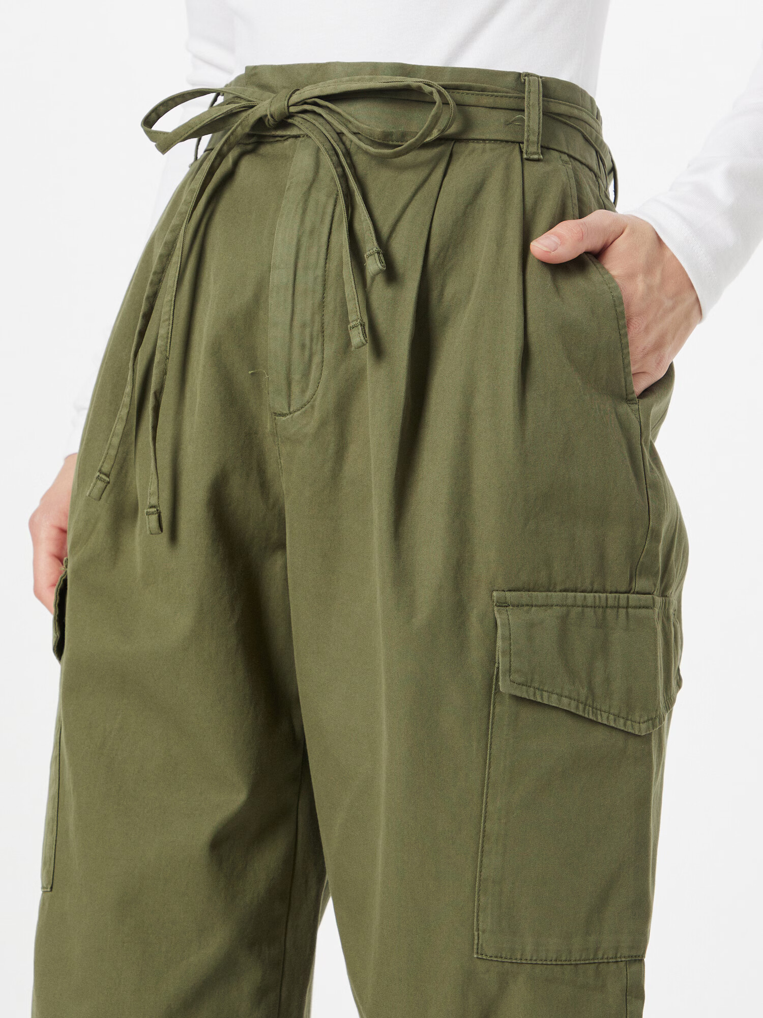 GAP Pantaloni cu buzunare oliv - Pled.ro