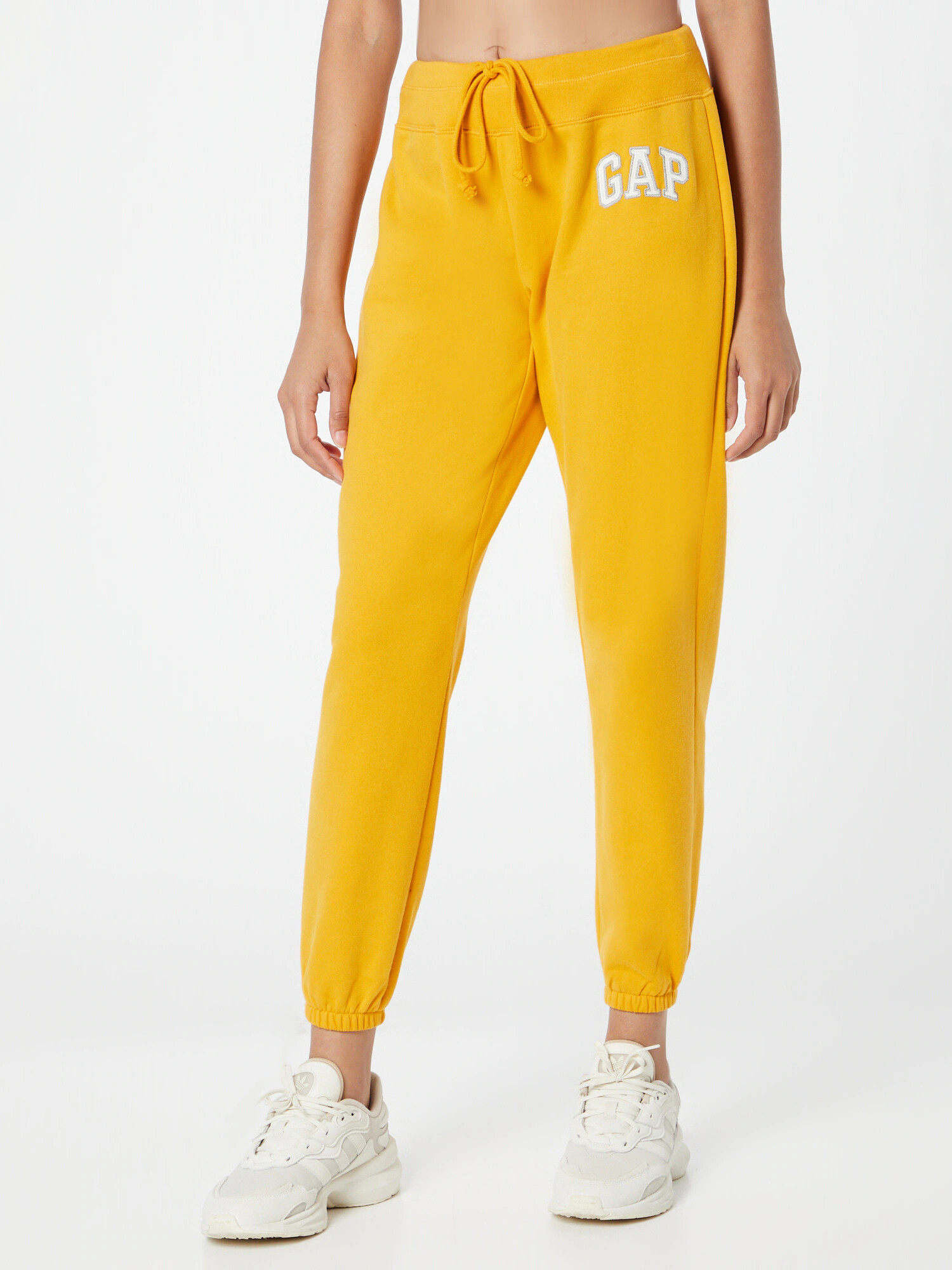 GAP Pantaloni galben auriu / alb - Pled.ro