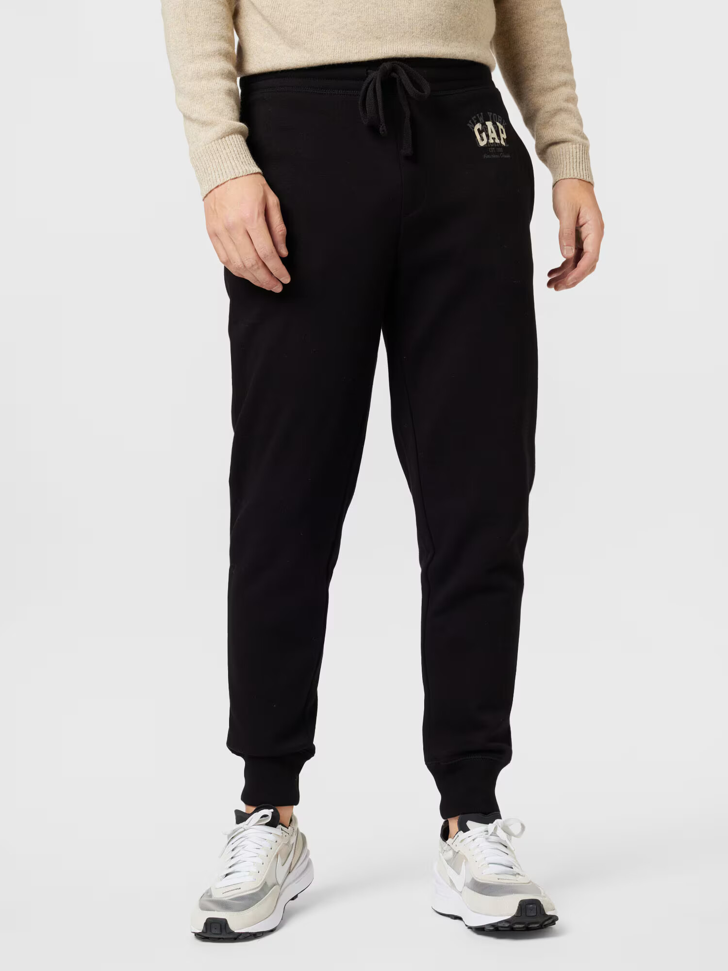 GAP Pantaloni gri / negru / alb - Pled.ro