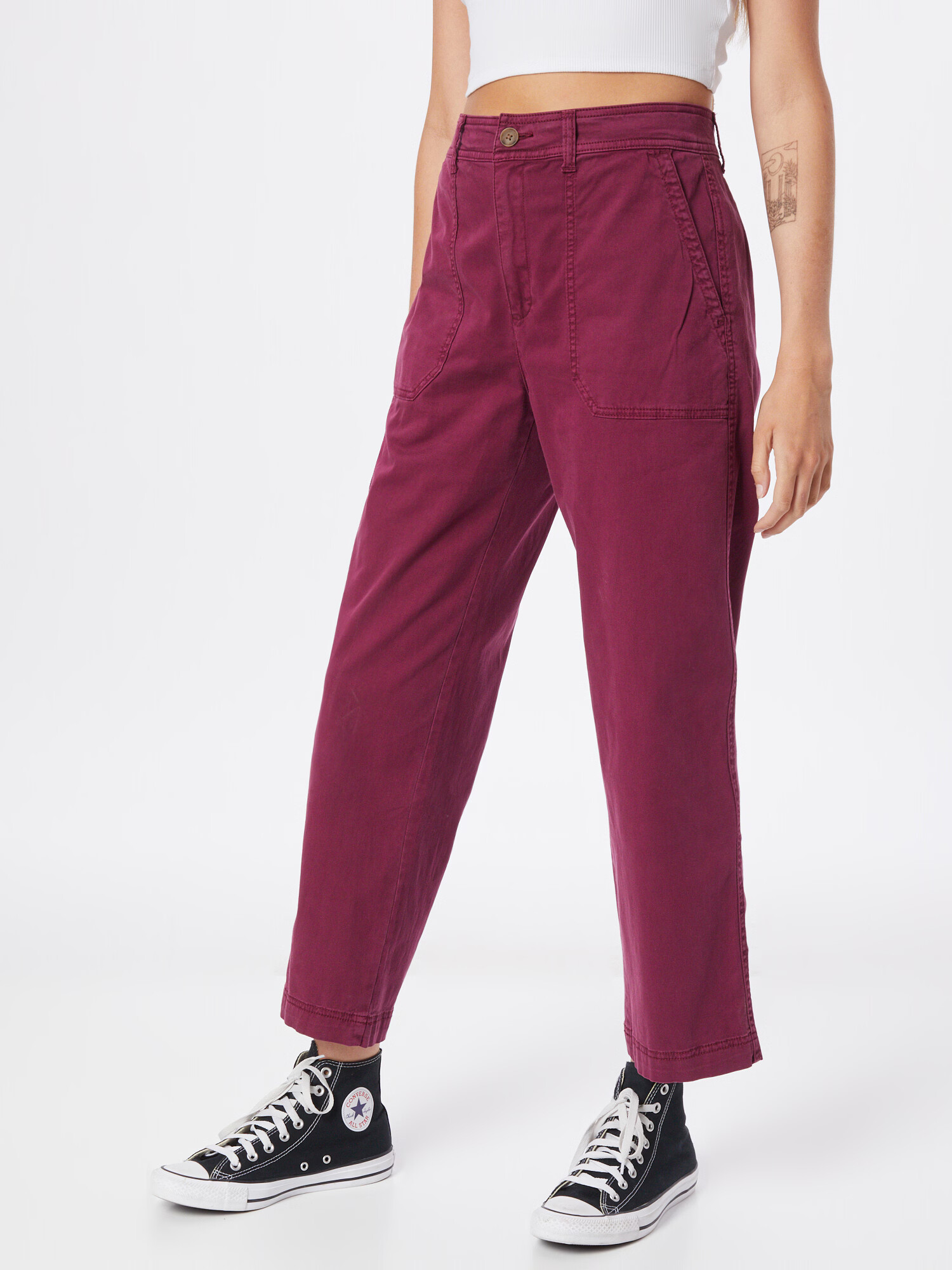 GAP Pantaloni roșu burgundy - Pled.ro