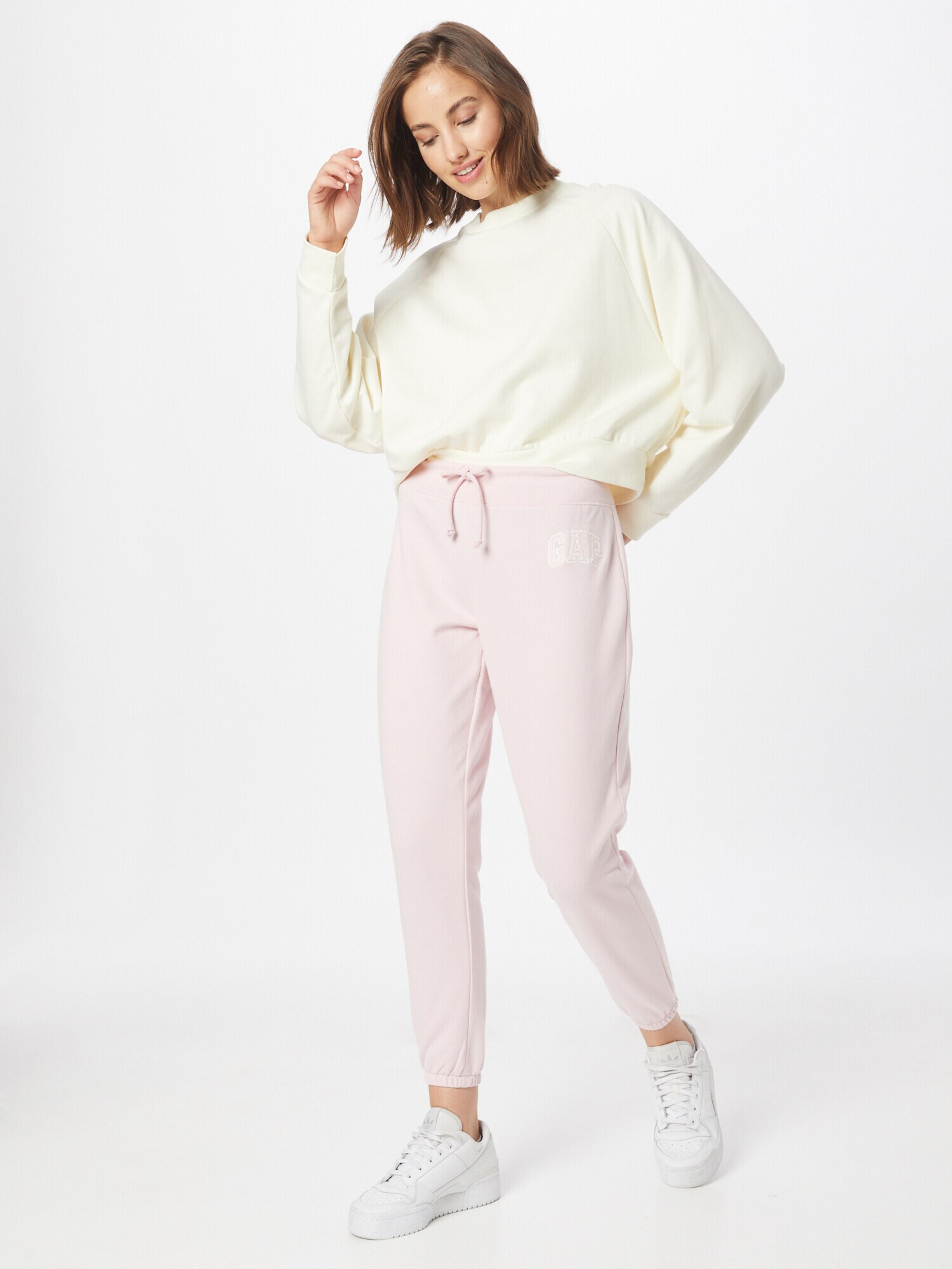 GAP Pantaloni roz / alb - Pled.ro