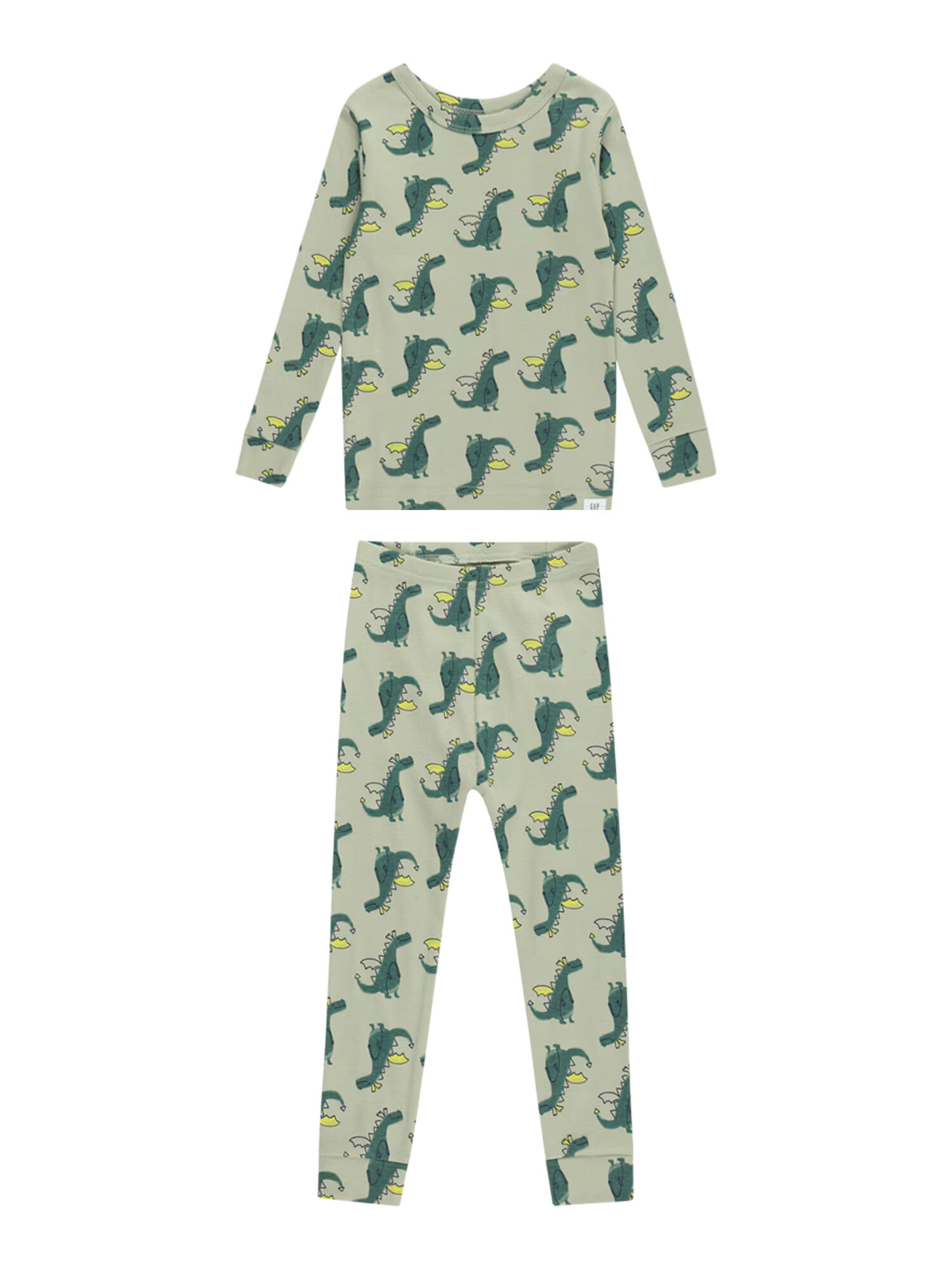 GAP Pijamale 'DRAGON' galben citron / verde / verde pastel / negru - Pled.ro