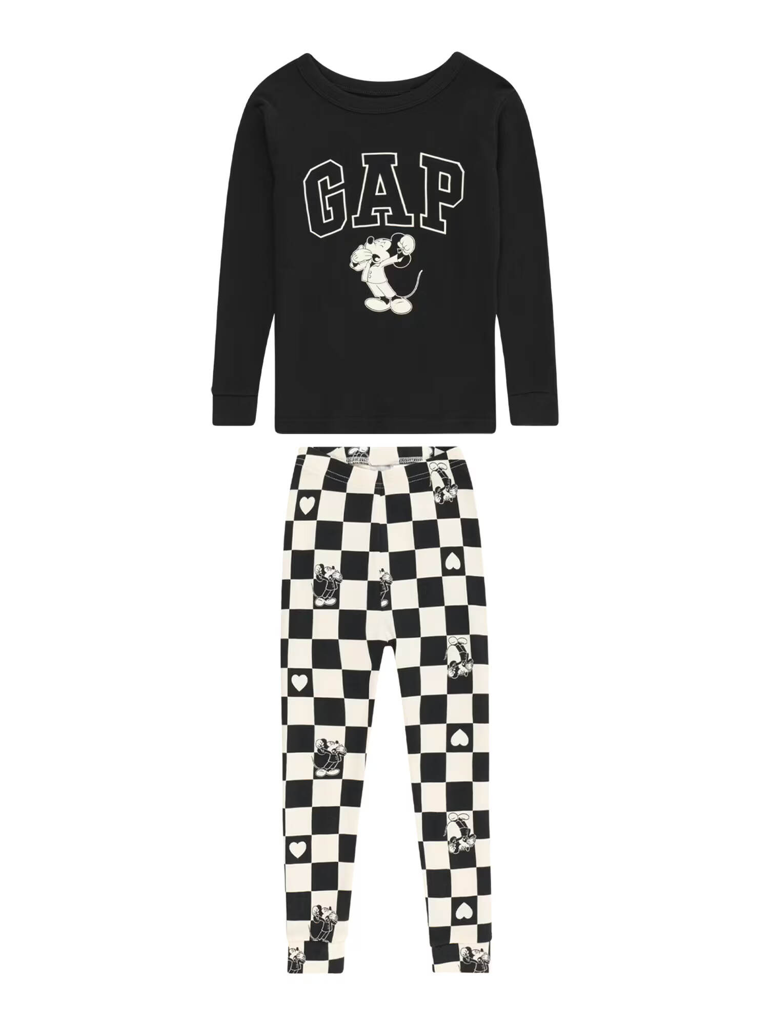 GAP Pijamale negru / alb - Pled.ro