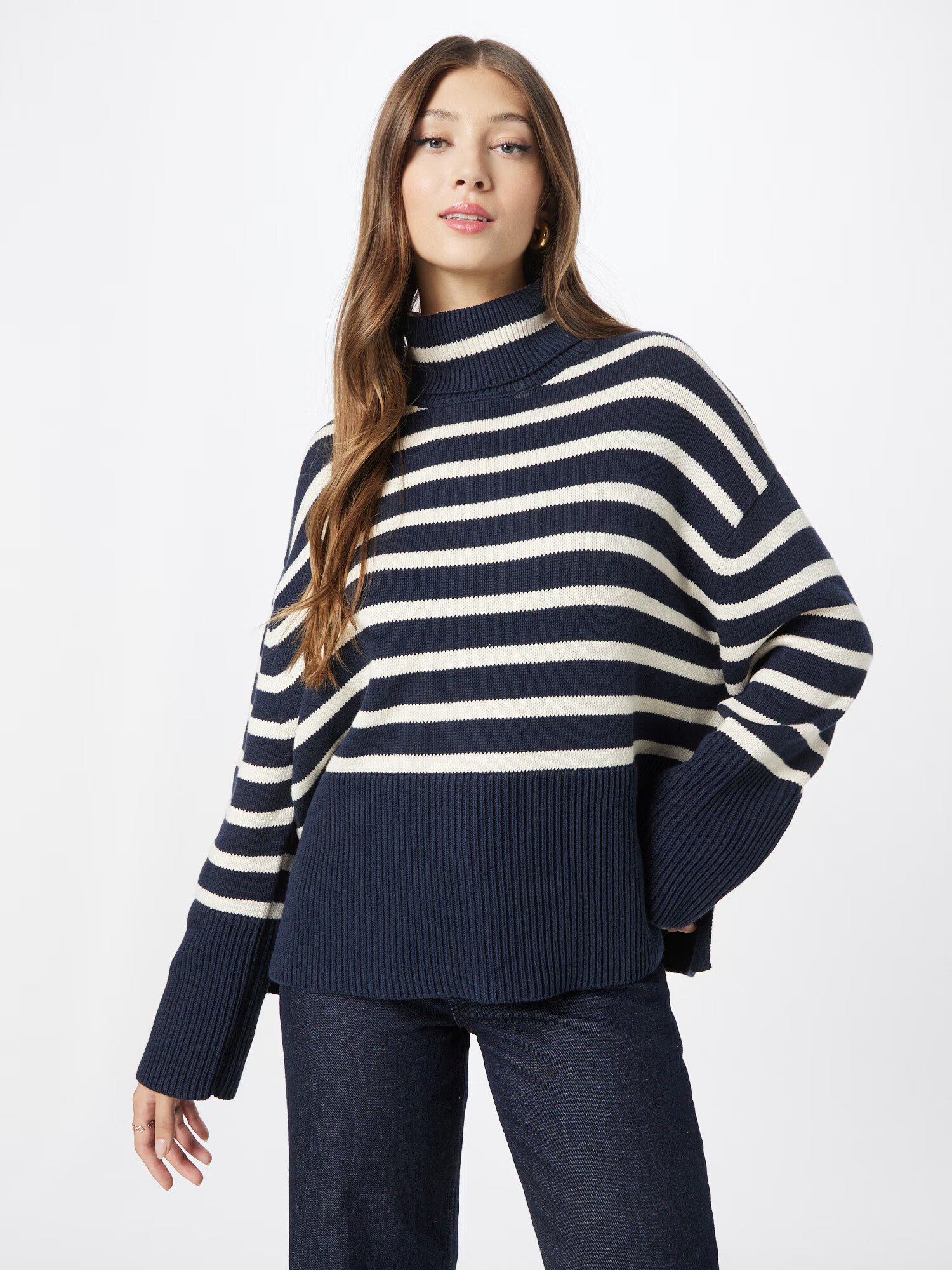 GAP Pulover bleumarin / alb - Pled.ro