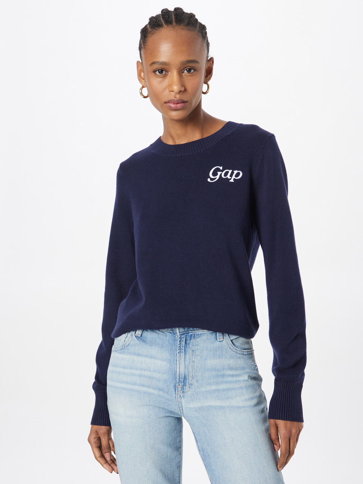 GAP Pulover bleumarin / alb - Pled.ro