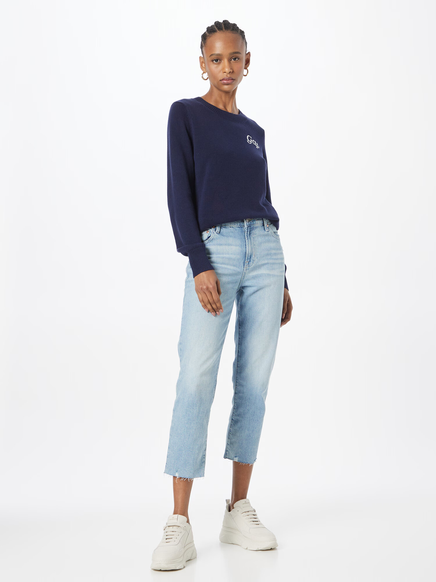 GAP Pulover bleumarin / alb - Pled.ro