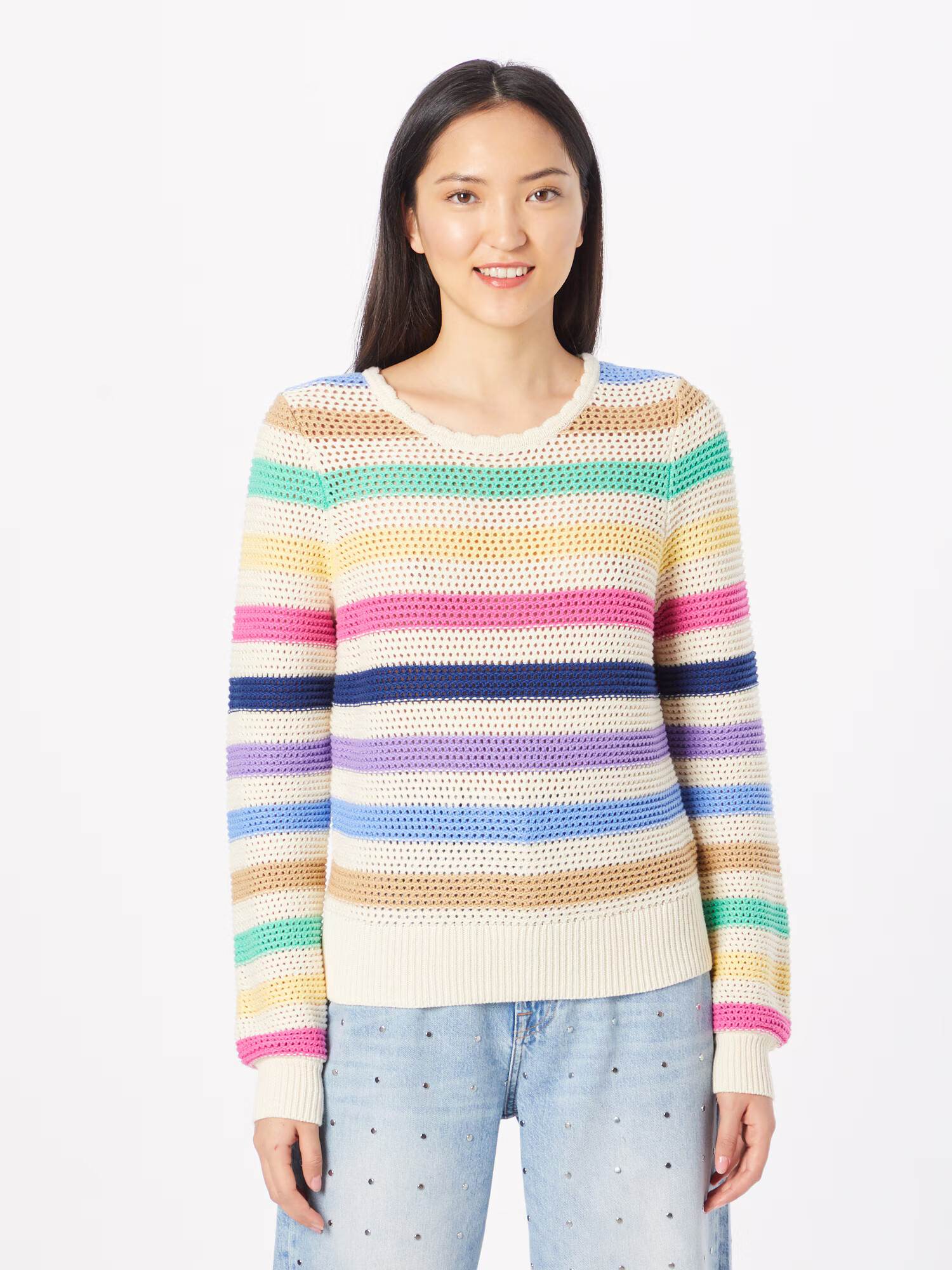 GAP Pulover crem / bleumarin / galben / roz - Pled.ro