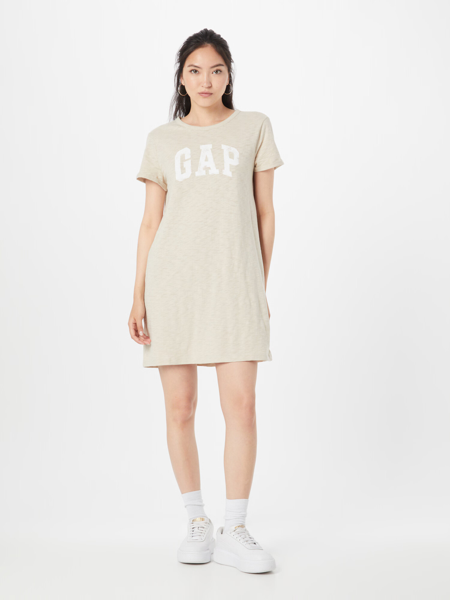 GAP Rochie kaki / alb - Pled.ro