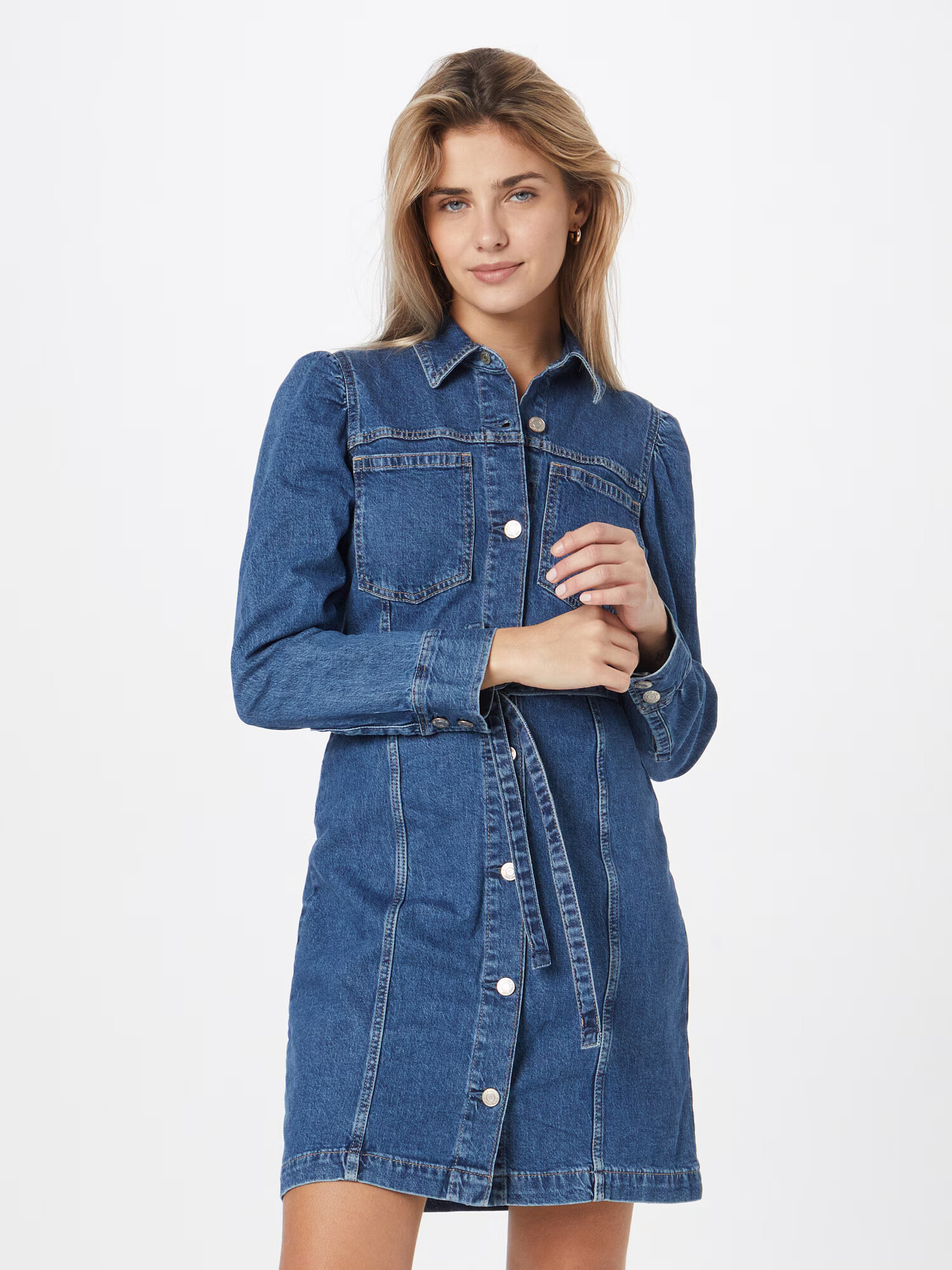 GAP Rochie tip bluză albastru denim - Pled.ro