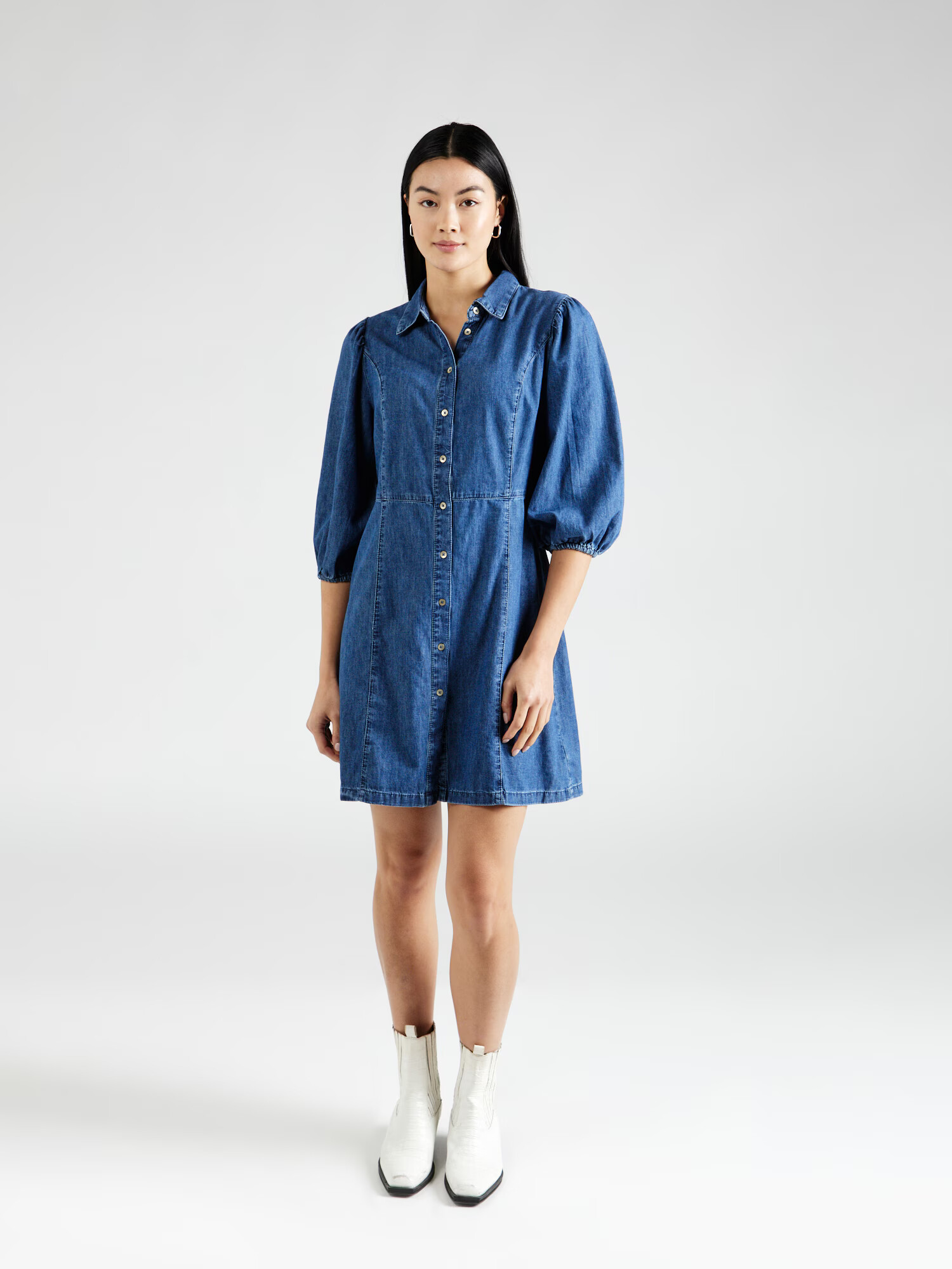 GAP Rochie tip bluză albastru denim - Pled.ro