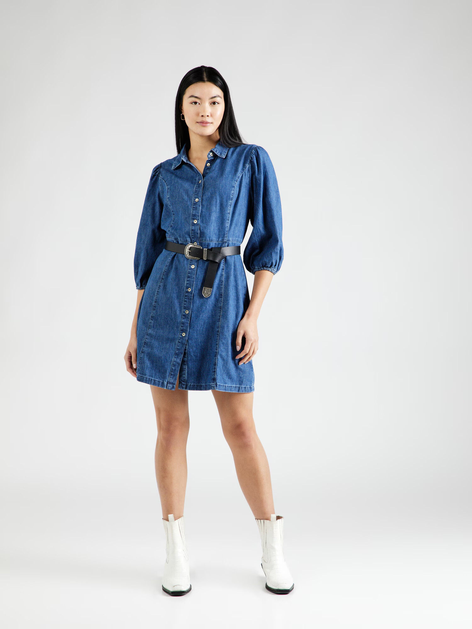 GAP Rochie tip bluză albastru denim - Pled.ro