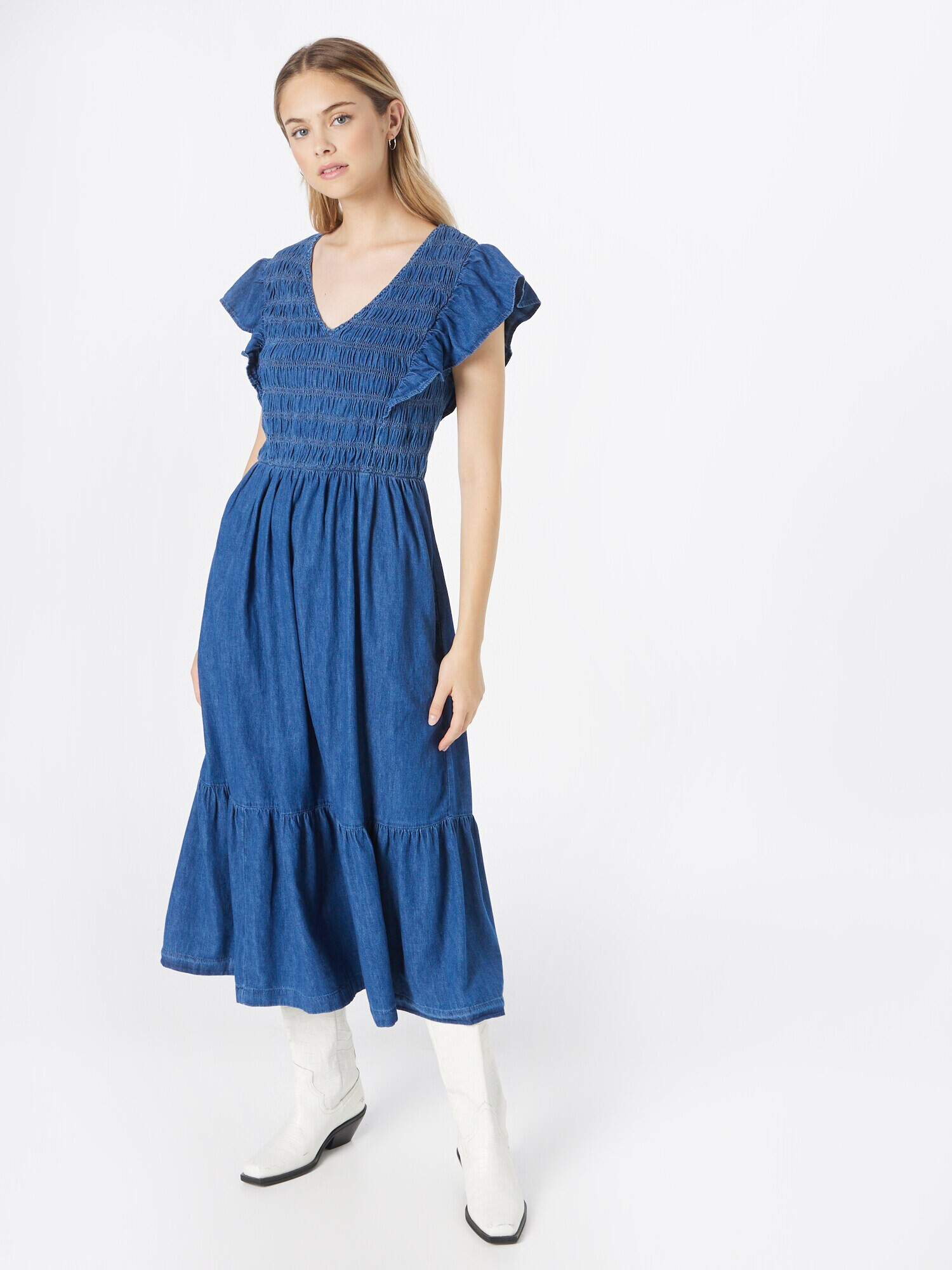 GAP Rochie 'WHITMAN' albastru denim - Pled.ro