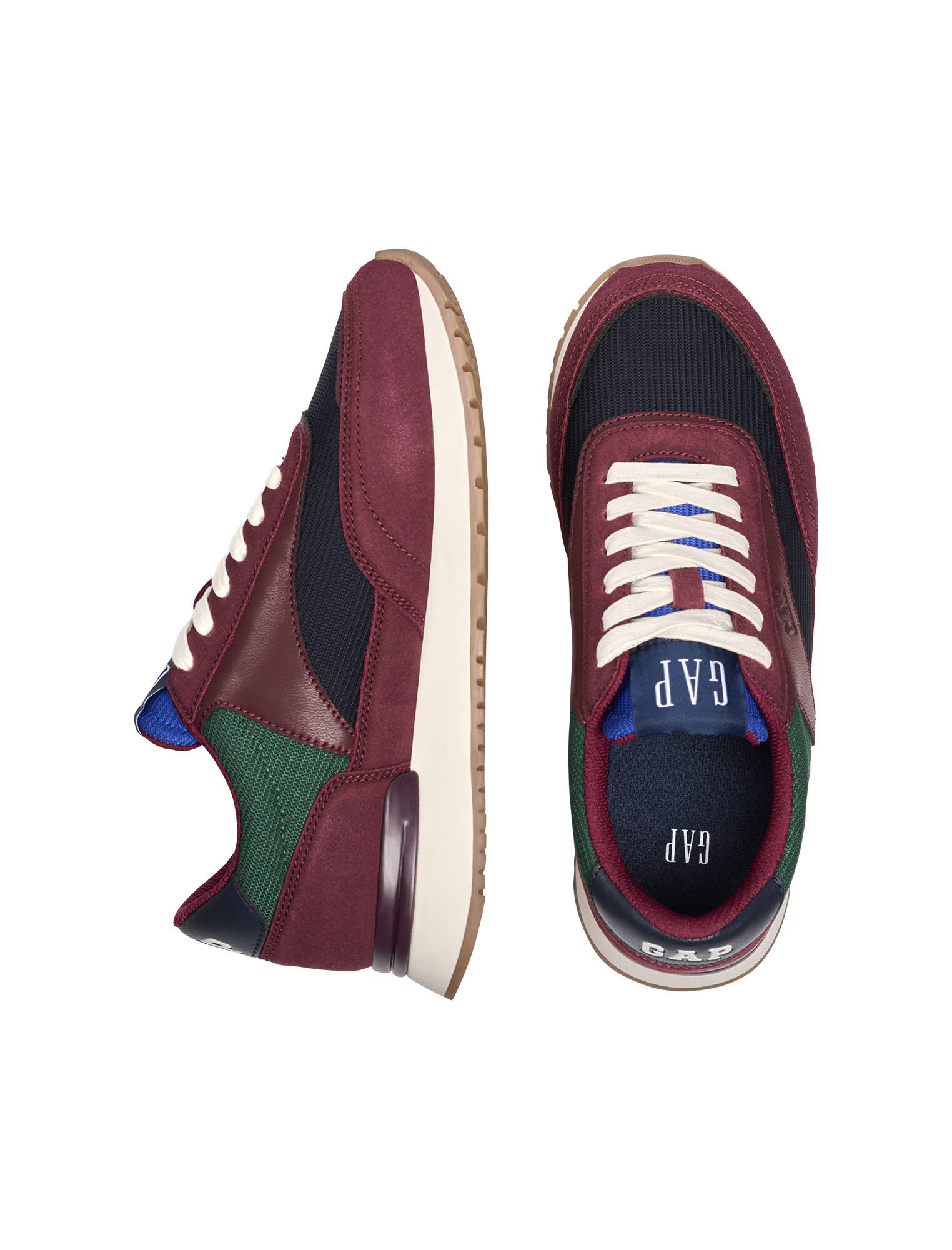 GAP Sneaker low 'NEW YORK' albastru regal / verde smarald / roșu burgundy / negru - Pled.ro