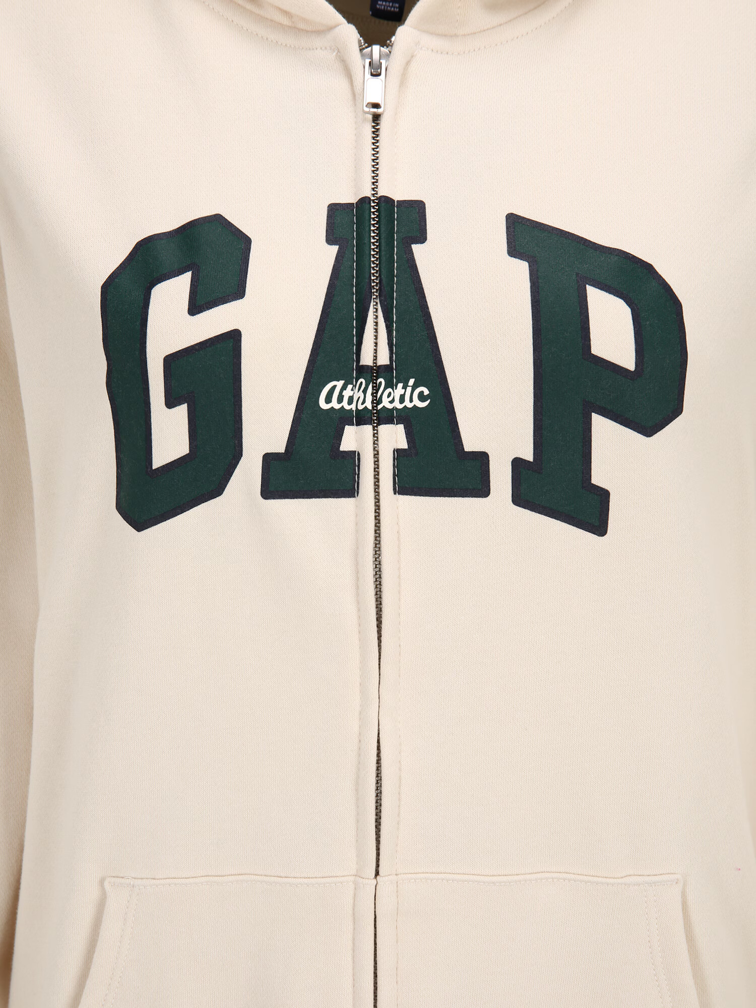 Gap Tall Hanorac crem / verde închis / alb - Pled.ro