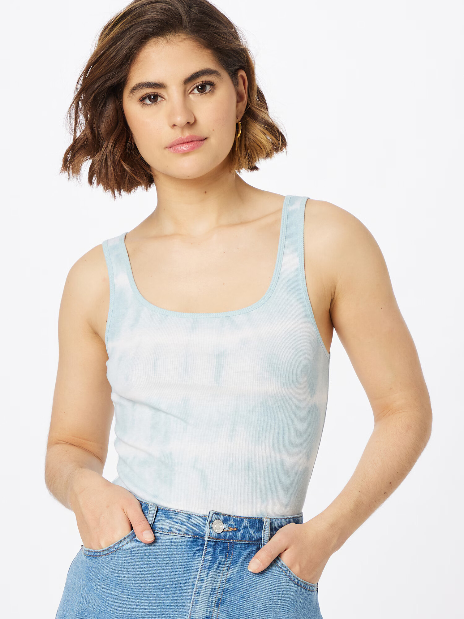 GAP Top albastru pastel / alb - Pled.ro