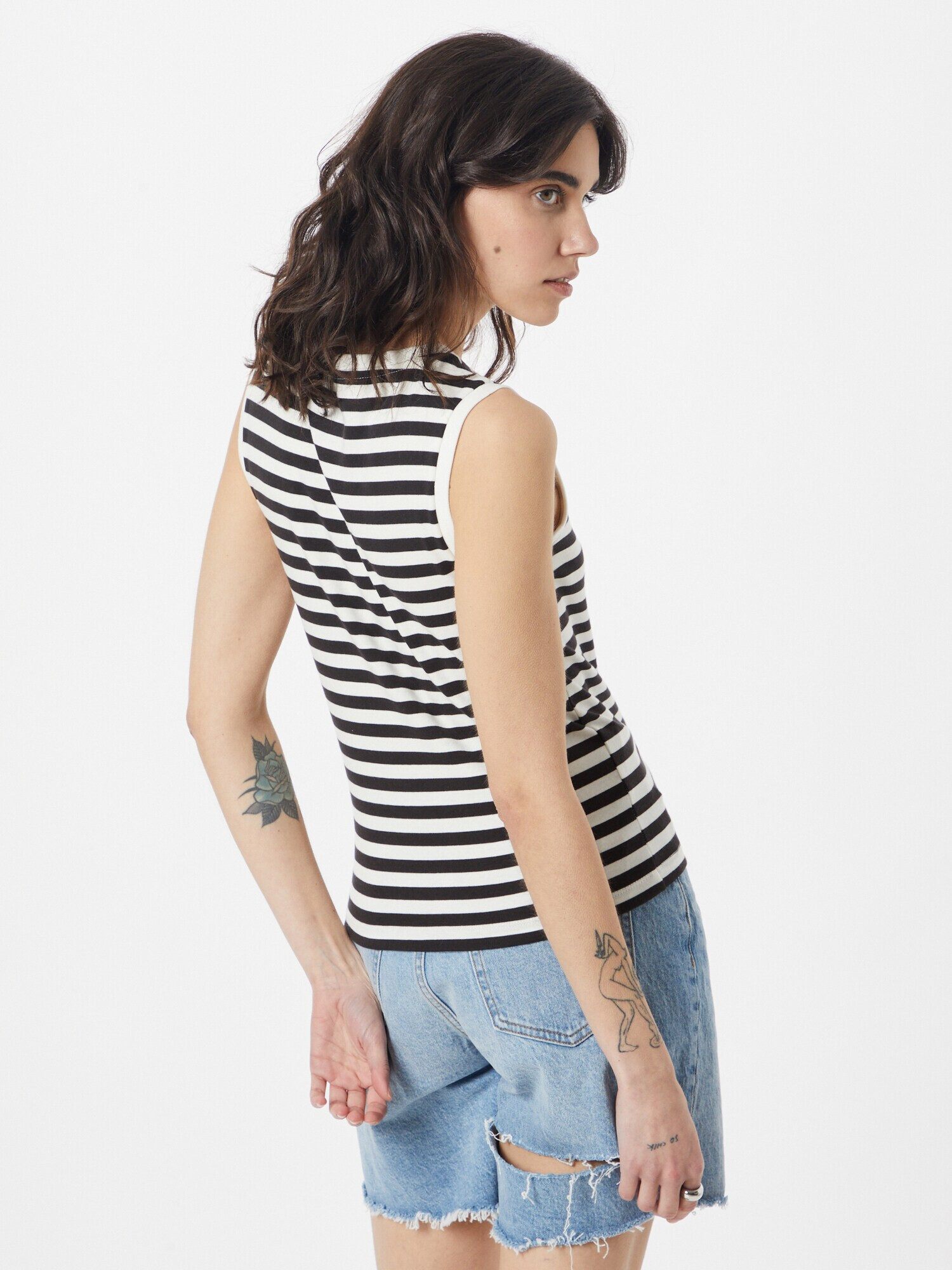 GAP Top negru / alb - Pled.ro