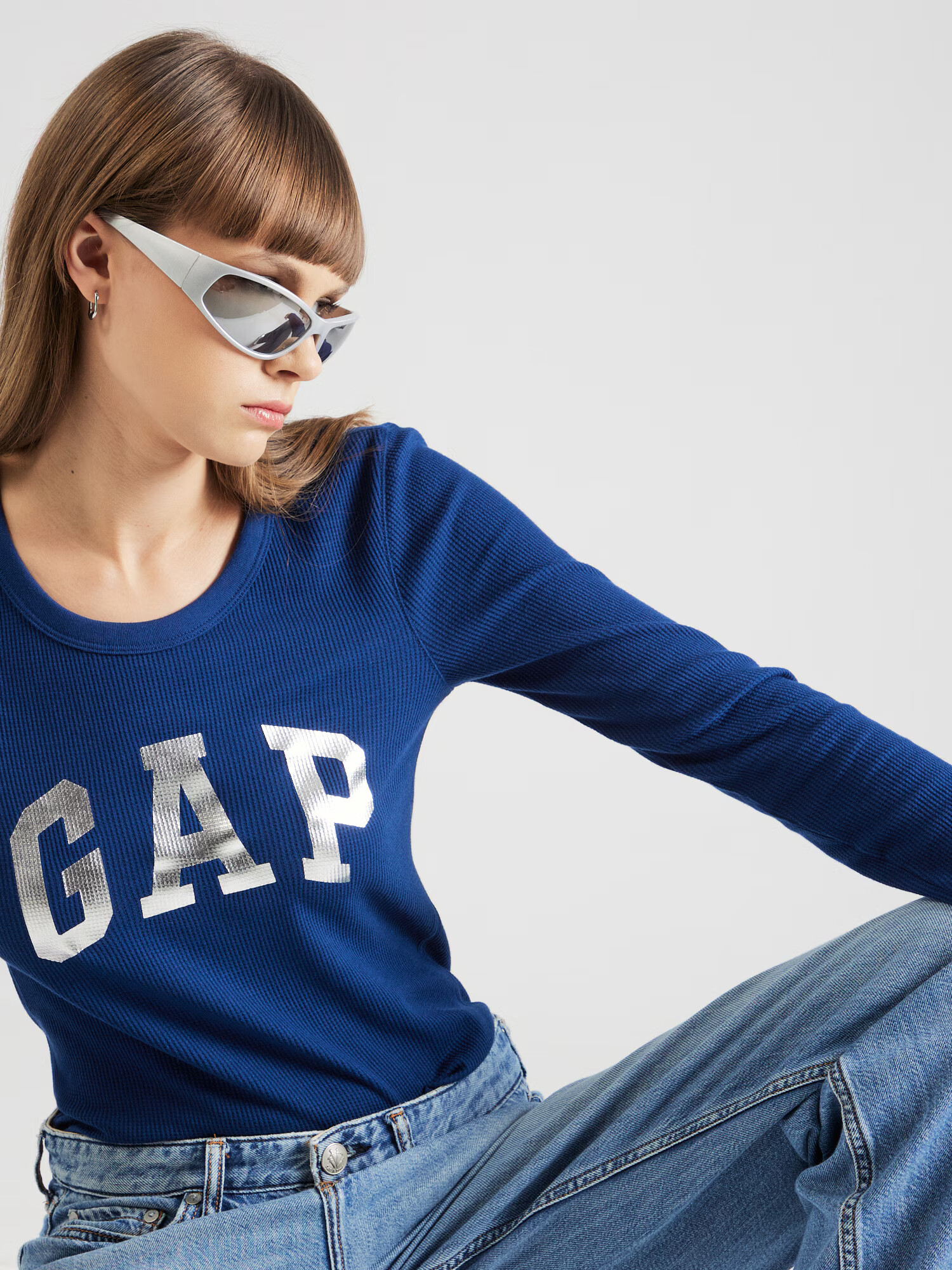 GAP Tricou albastru / argintiu - Pled.ro