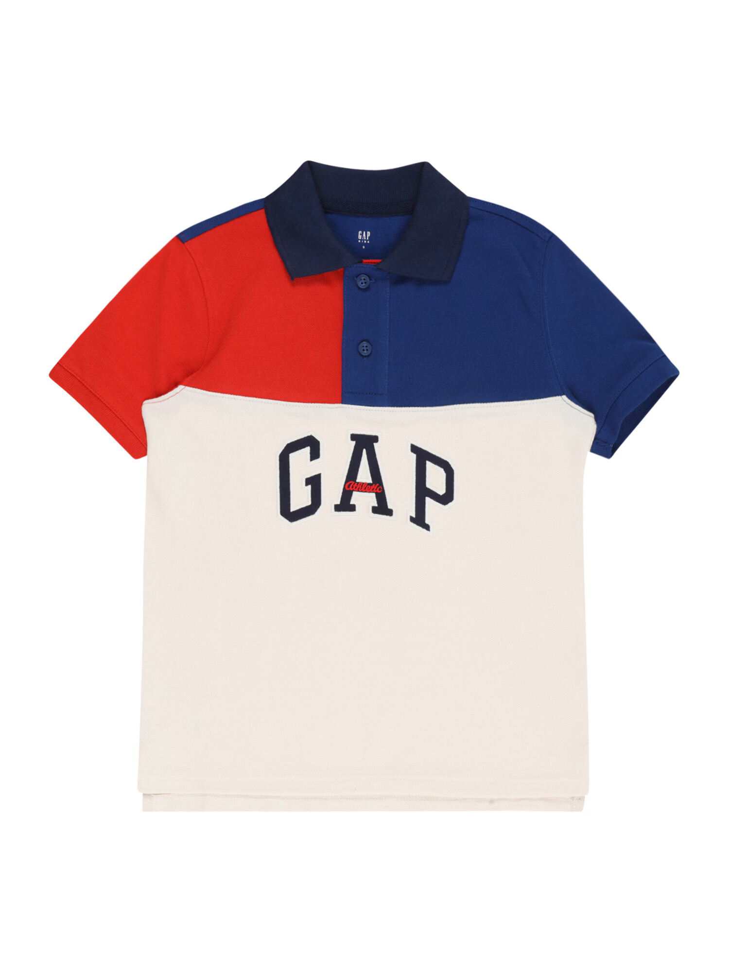 GAP Tricou albastru cobalt / albastru închis / gri deschis / roșu - Pled.ro