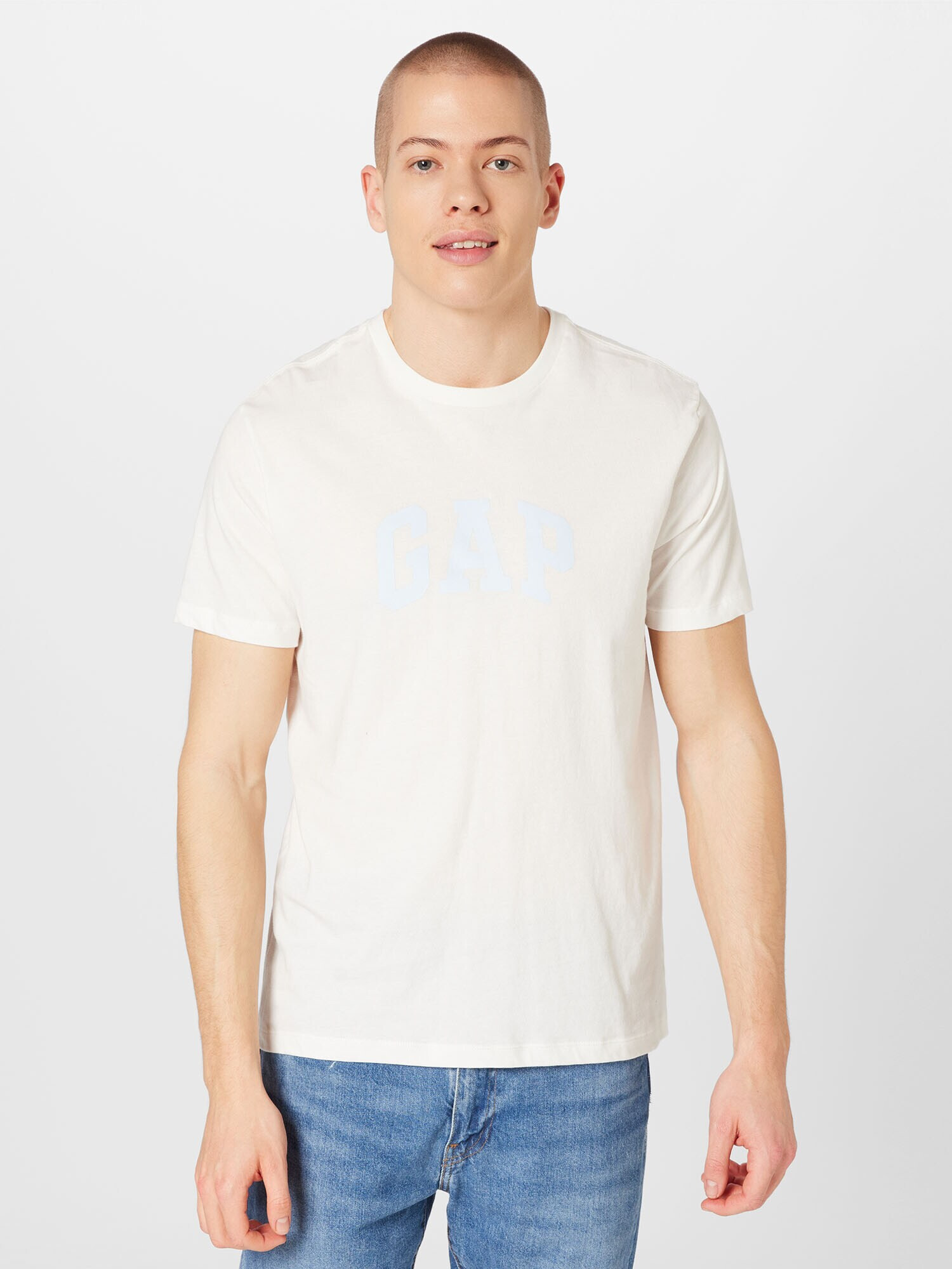 GAP Tricou albastru deschis / alb - Pled.ro