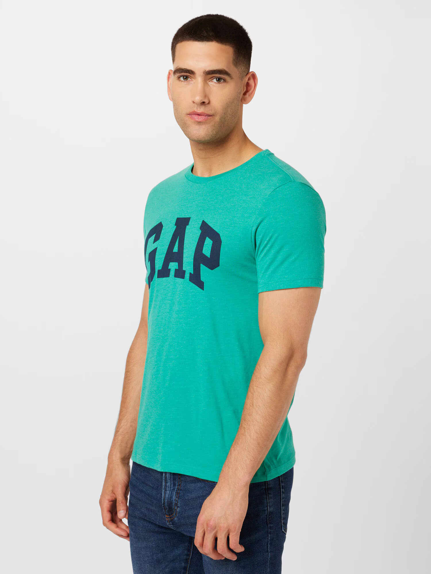 GAP Tricou albastru marin / verde jad - Pled.ro