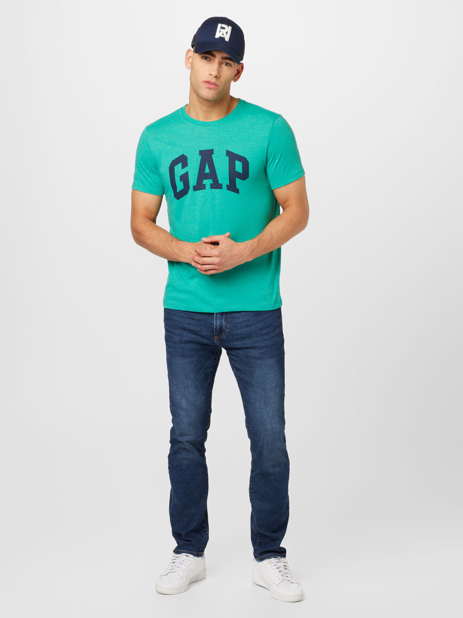 GAP Tricou albastru marin / verde jad - Pled.ro