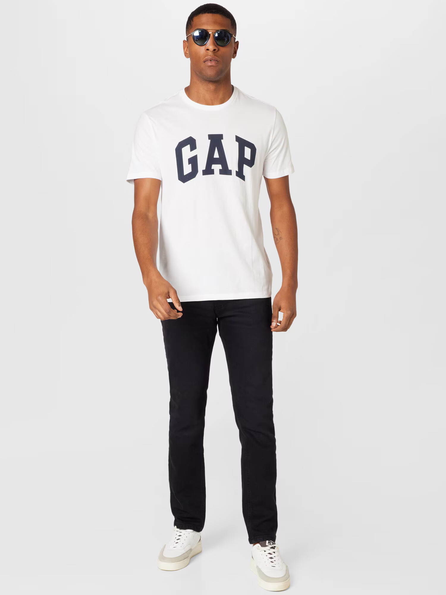 GAP Tricou albastru noapte / alb - Pled.ro