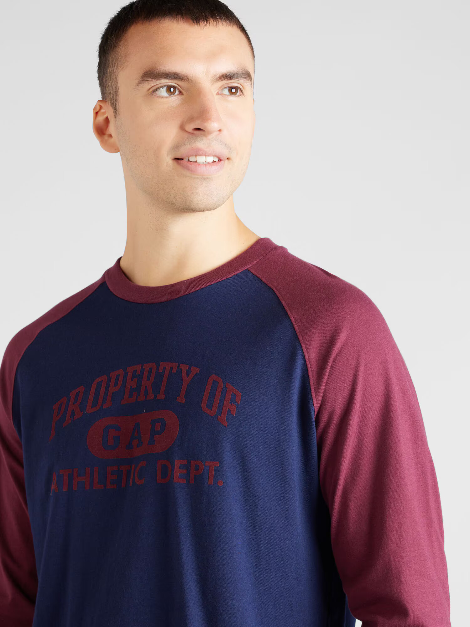 GAP Tricou albastru noapte / roșu vin - Pled.ro