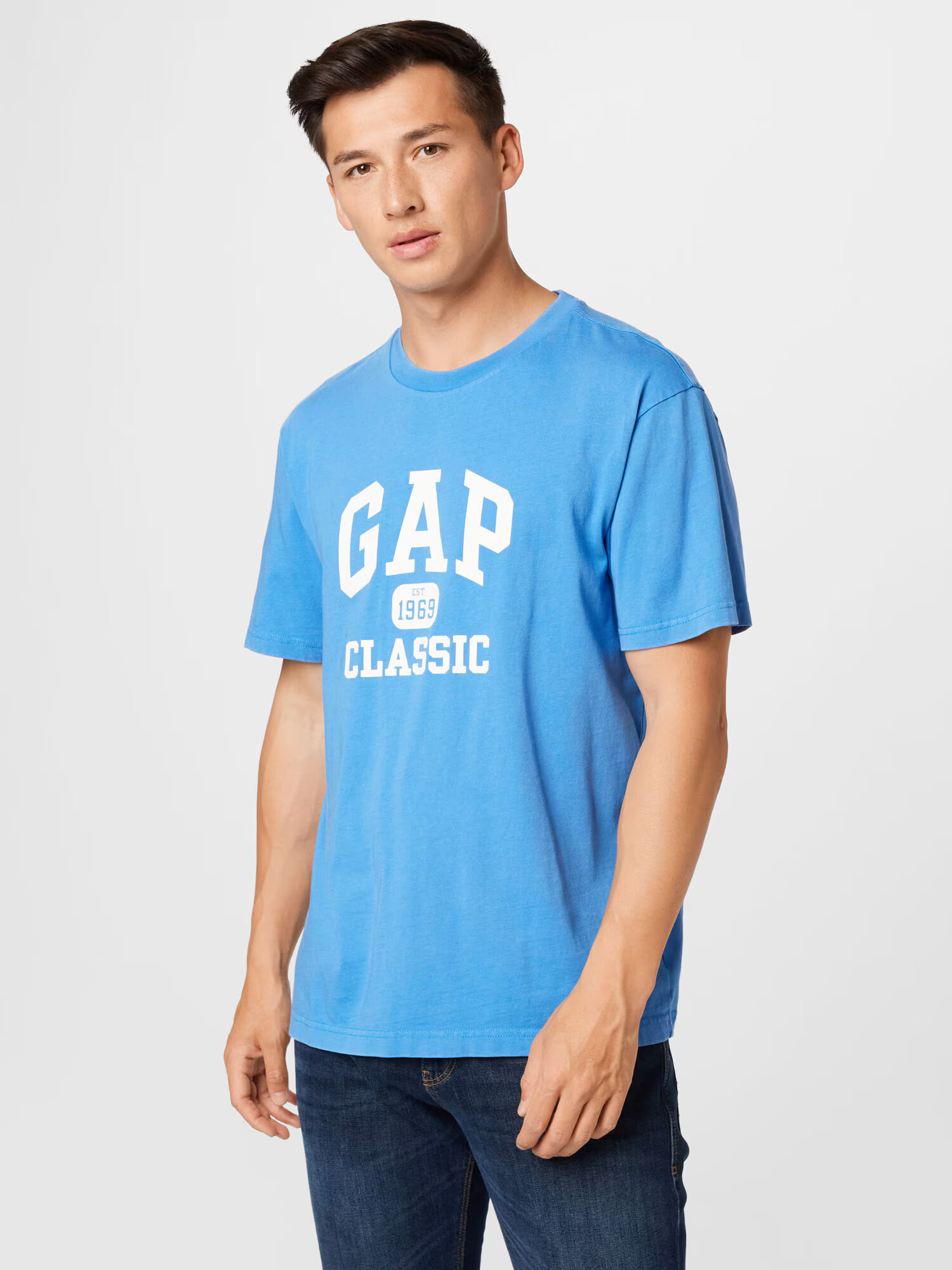 GAP Tricou azur / alb - Pled.ro