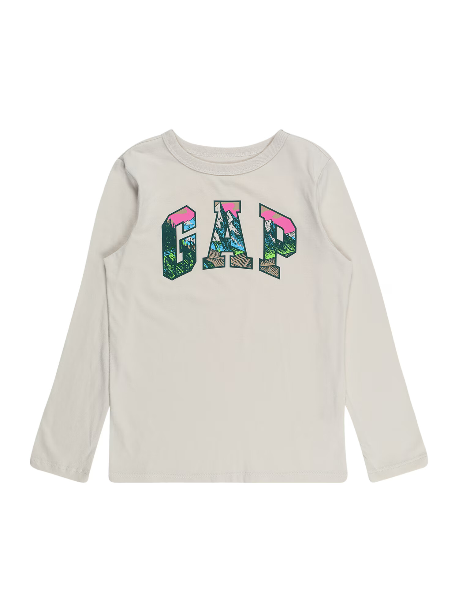 GAP Tricou bej / albastru deschis / verde pin / roz - Pled.ro