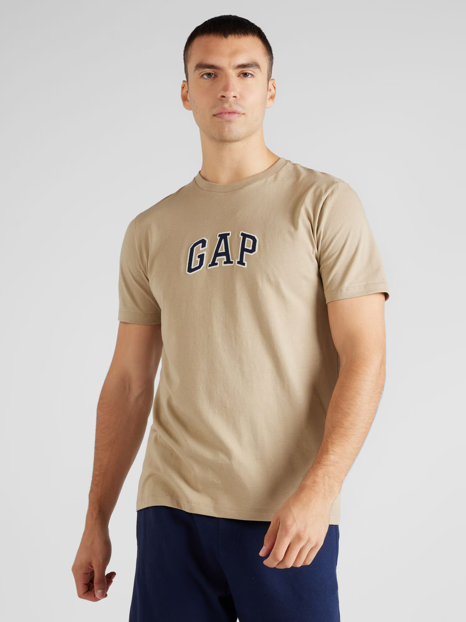 GAP Tricou bej / albastru marin / alb - Pled.ro