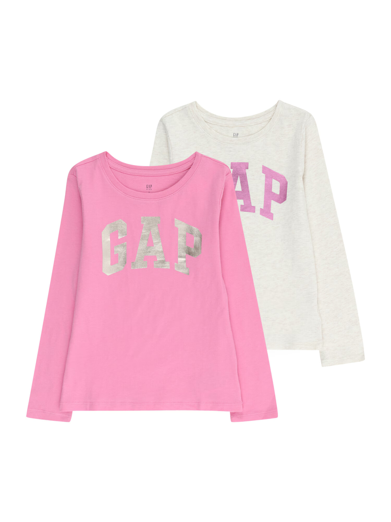 GAP Tricou bej amestecat / gri argintiu / roz deschis - Pled.ro