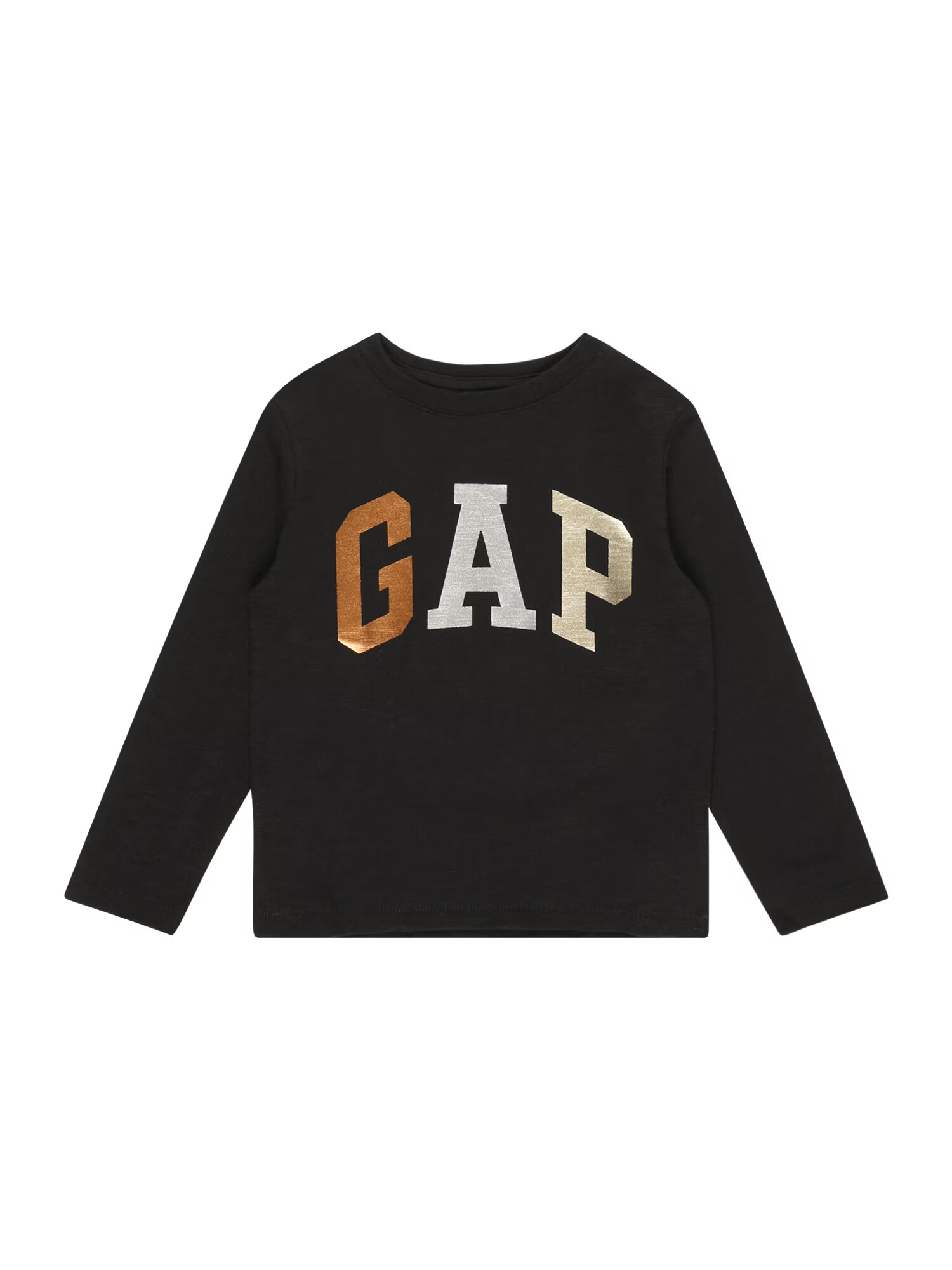 GAP Tricou 'BETTER' bronz / auriu / negru / argintiu - Pled.ro