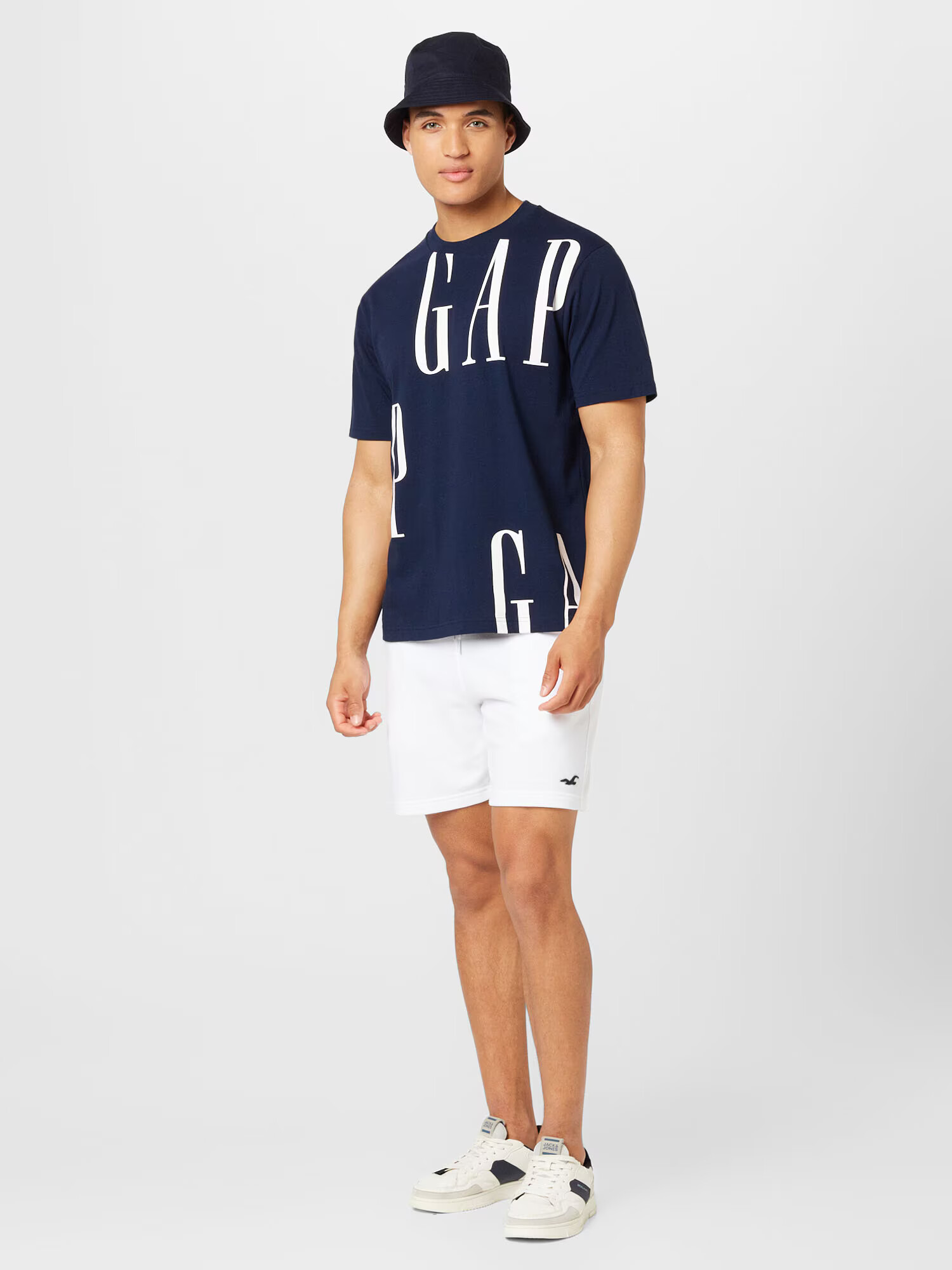 GAP Tricou bleumarin / alb - Pled.ro