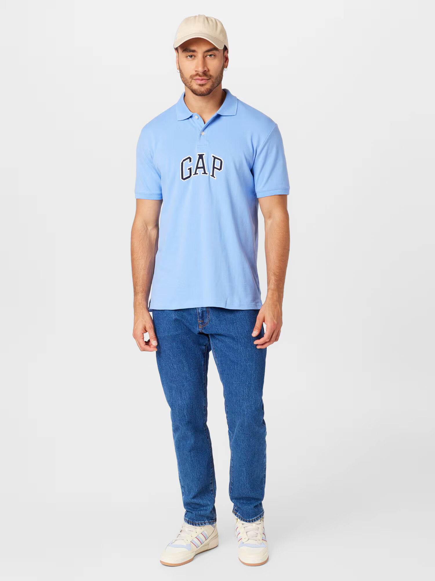 GAP Tricou bleumarin / albastru deschis / alb - Pled.ro