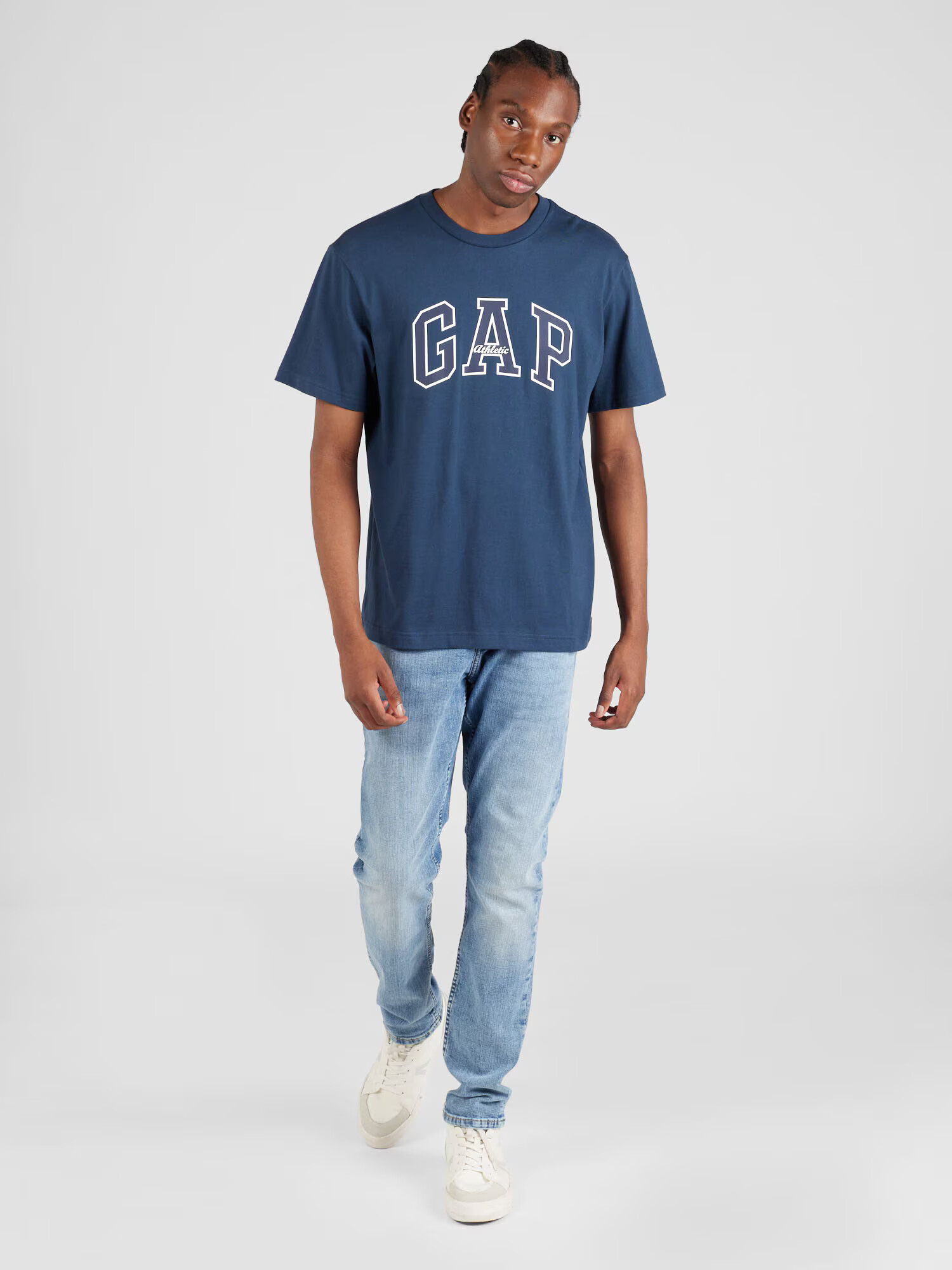 GAP Tricou bleumarin / albastru închis / alb - Pled.ro