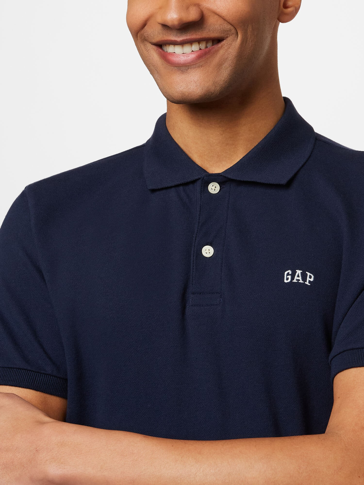 GAP Tricou bleumarin / gri / alb - Pled.ro