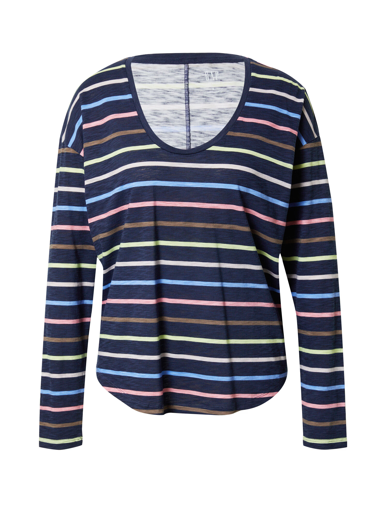 GAP Tricou bleumarin / maro / verde deschis / roz deschis - Pled.ro