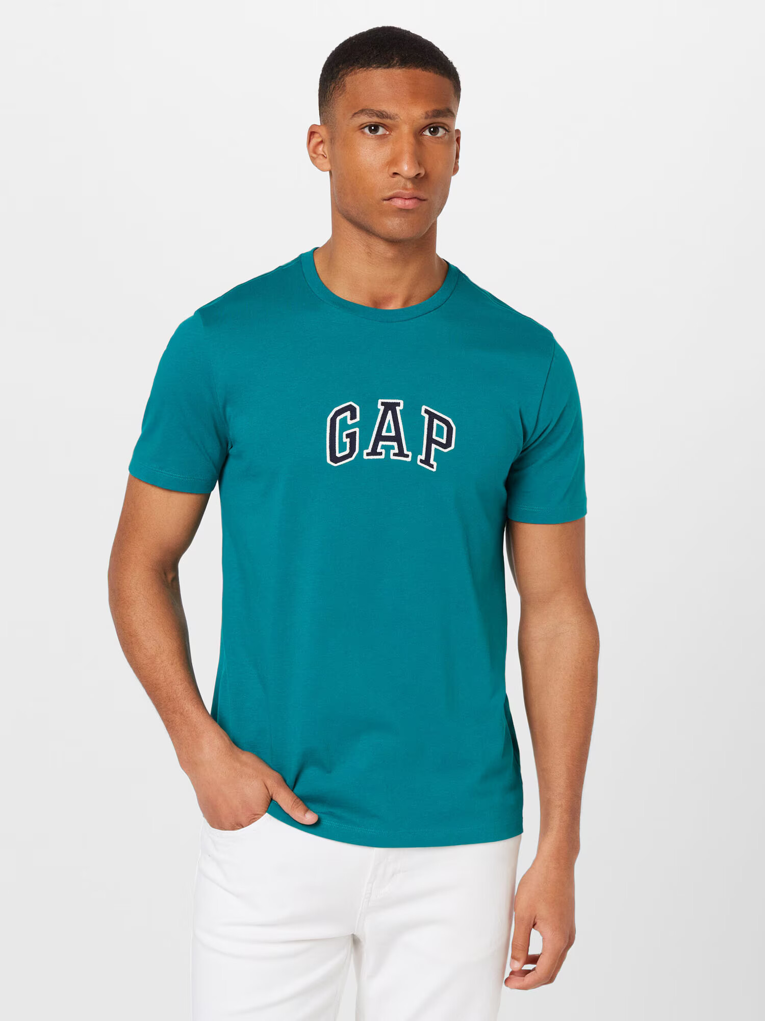 GAP Tricou bleumarin / verde jad / alb - Pled.ro