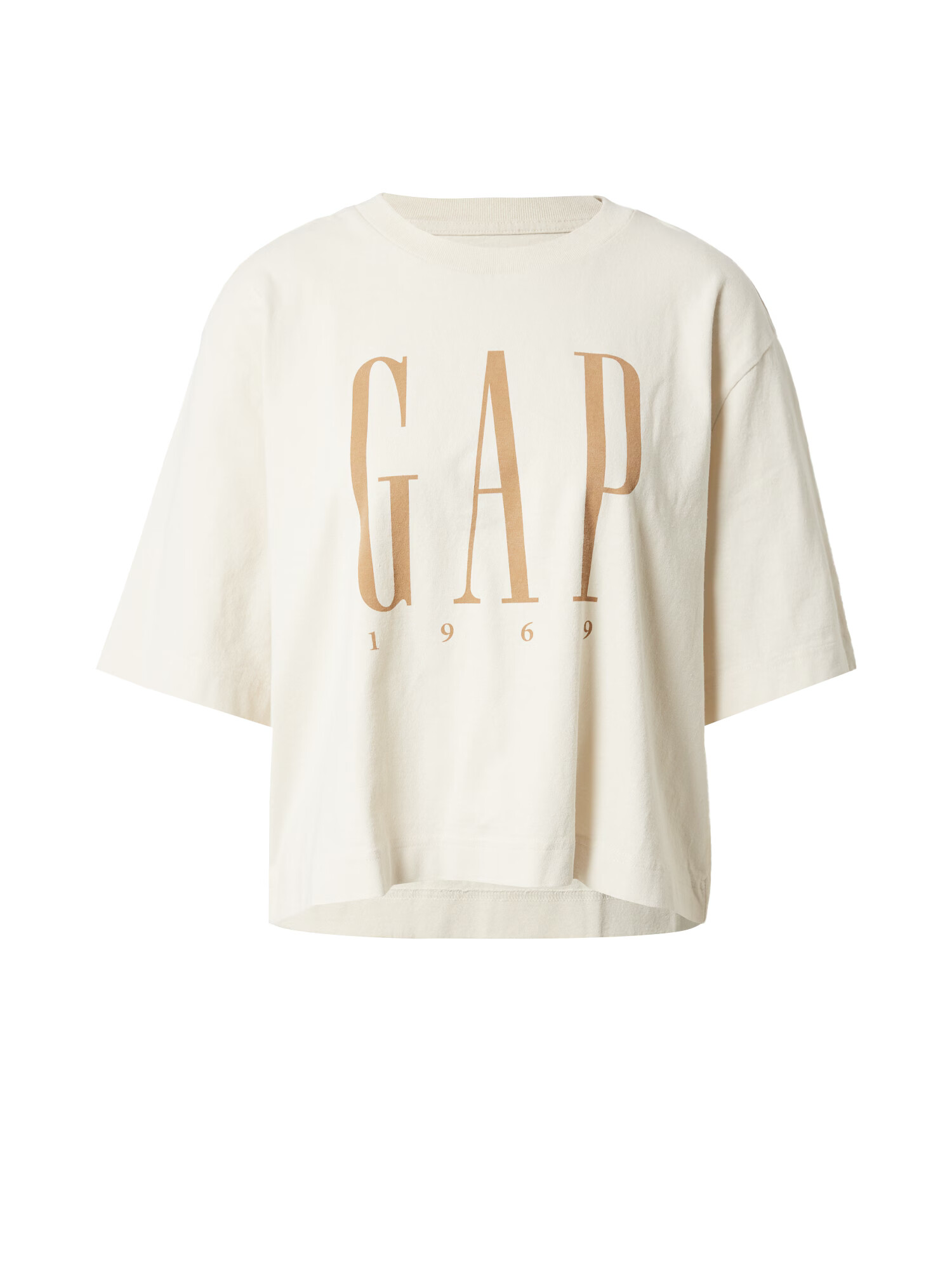 GAP Tricou crem / maro cappuccino - Pled.ro