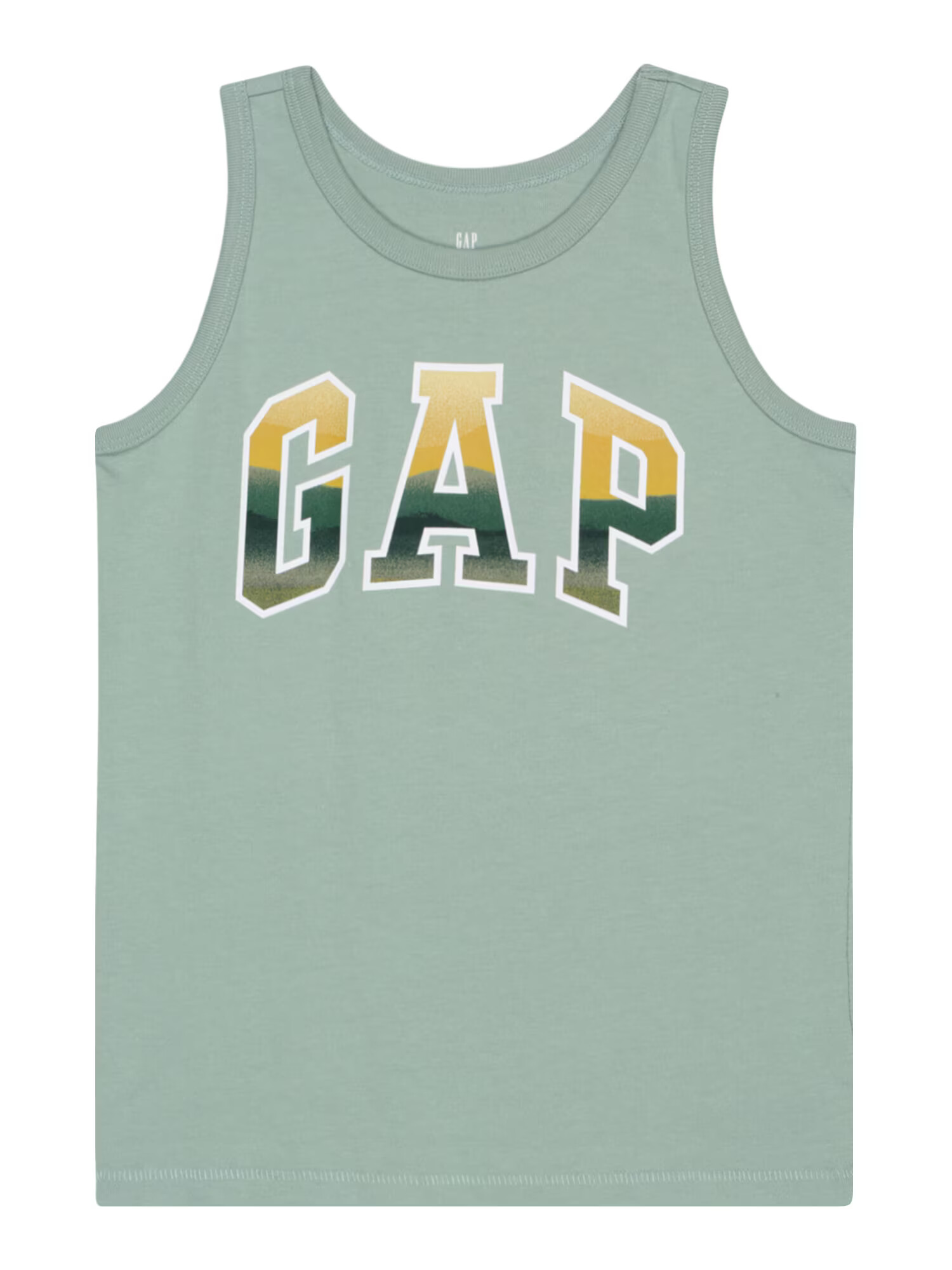 GAP Tricou 'Fran' verde smarald / verde pastel / portocaliu deschis / negru - Pled.ro