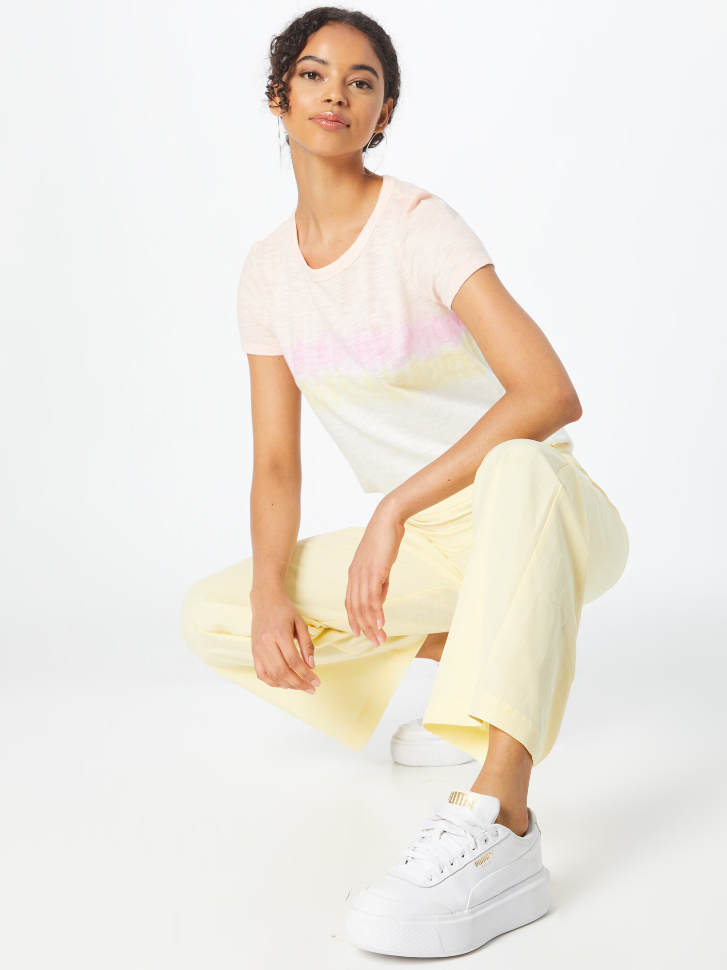 GAP Tricou galben pastel / roz / roz pastel - Pled.ro