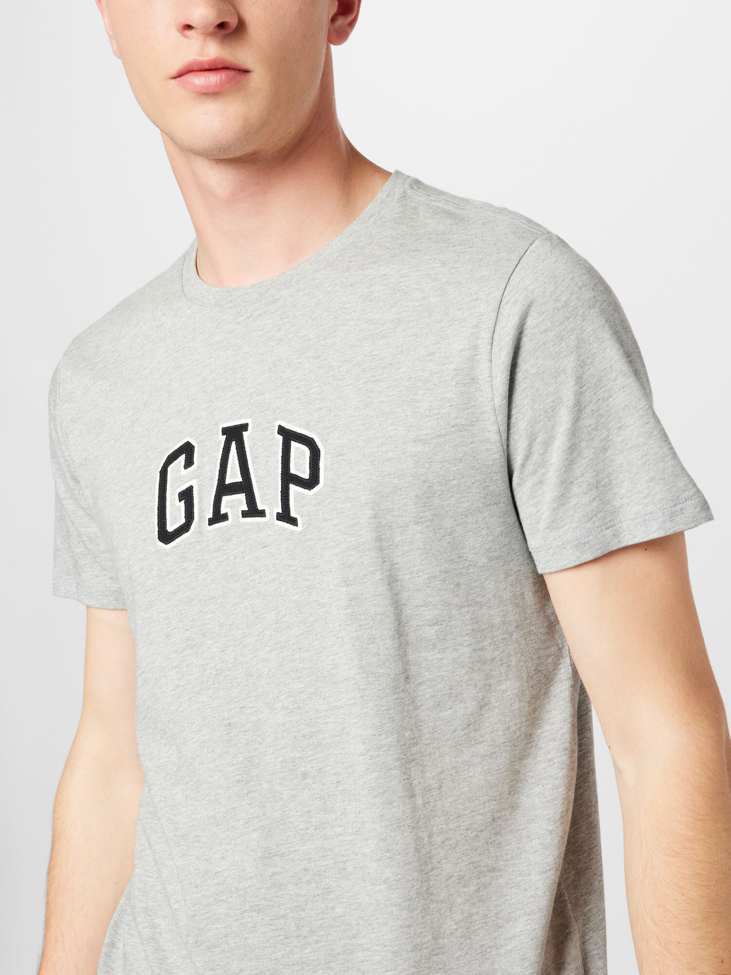 GAP Tricou gri amestecat / negru / alb - Pled.ro