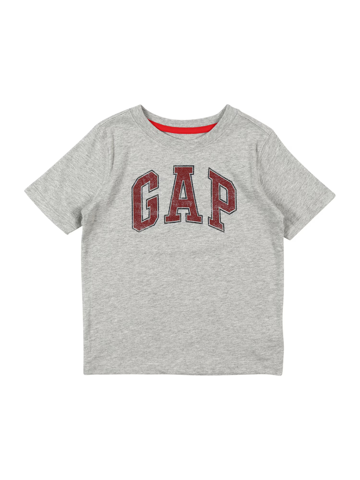 GAP Tricou gri deschis / roșu burgundy / negru - Pled.ro