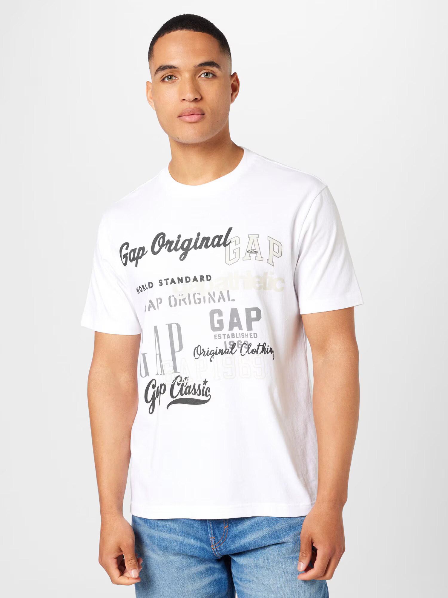 GAP Tricou negru / alb - Pled.ro